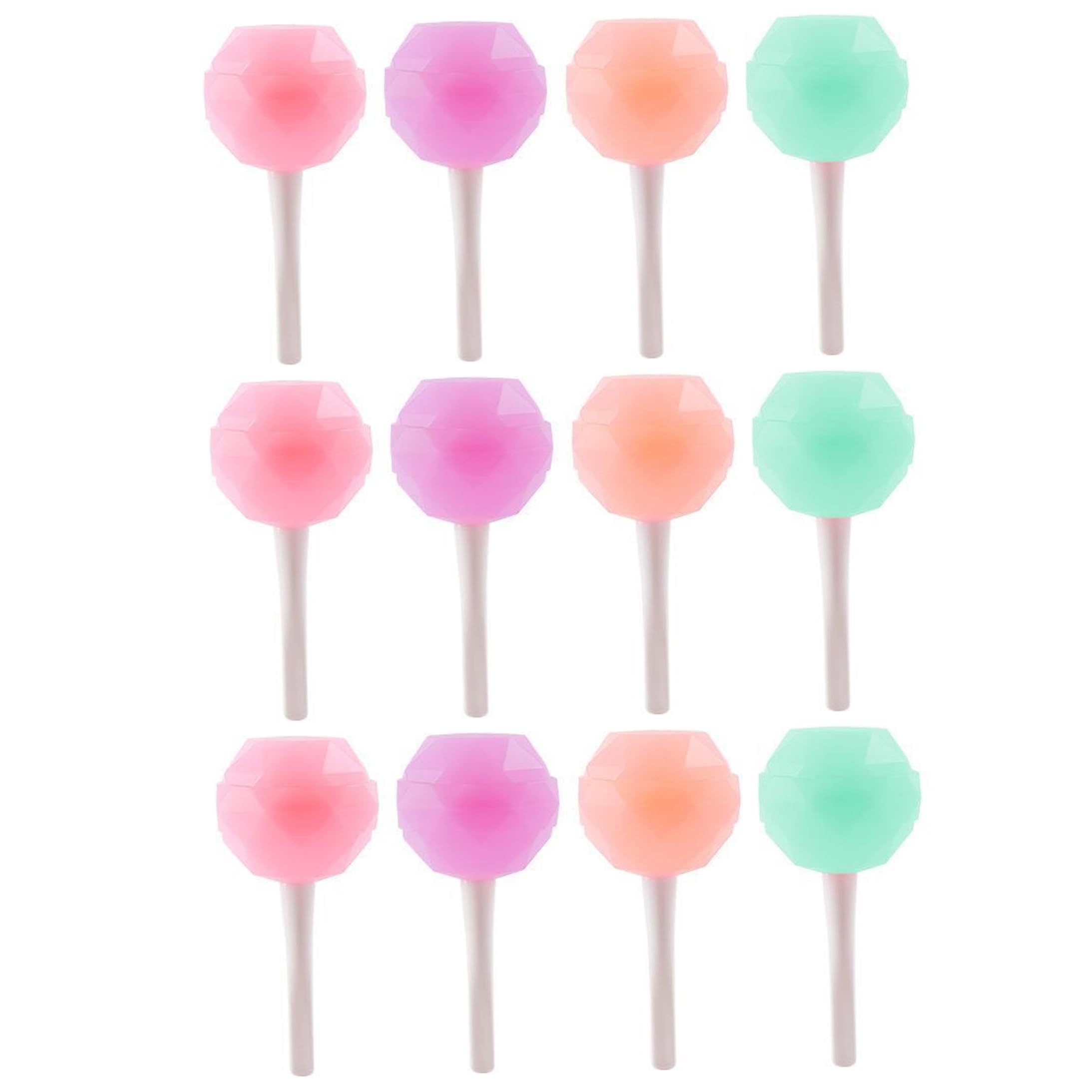 Striegro Toddler Popsicle Mold, 12pcs Lollipop Shape Plastic Popsicle Molds For Kids, Easy Release Food-grade Toddler Molds for Diy, 4 Colors.