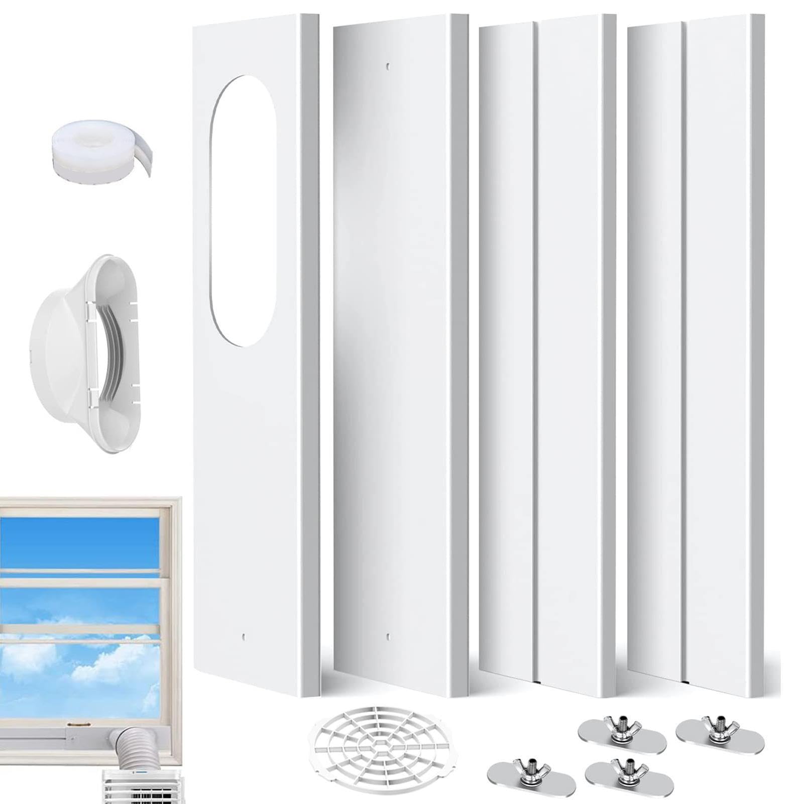 Joint de fenêtre de climatisation pour volets roulants - Adaptateur de tuyau d'évacuation - Joint de fenêtre - Kit de rechange - Tuyau d'évacuation d'air - Adaptateur de tuyau d'évacuation - 4