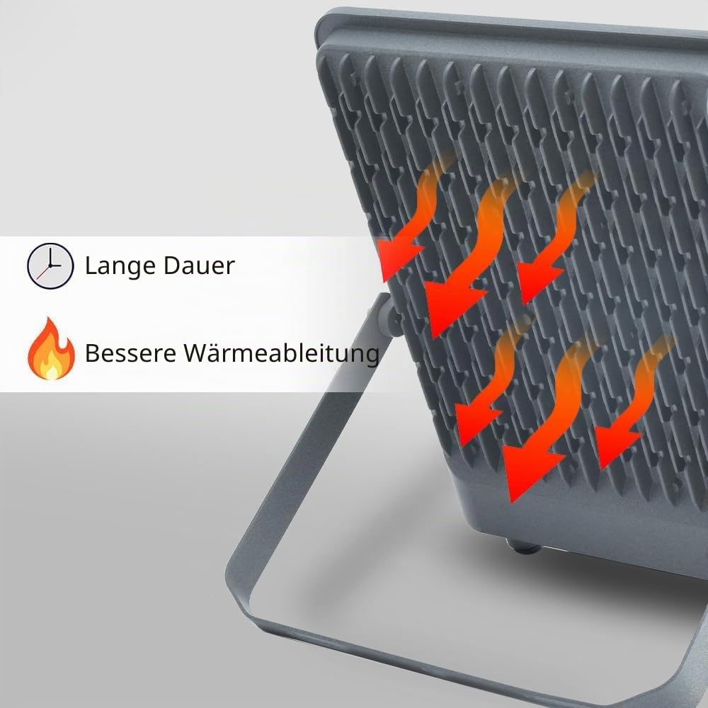 M Ledme - LED Fluter Napoli Plus 200 W, 24000 Lumen, IP65 dimmbar, warmes Licht (3000 K), Außenbeleuchtung, Verwendung für Garten, Terrasse, Parkplatz, Hotel, Gebäude usw.