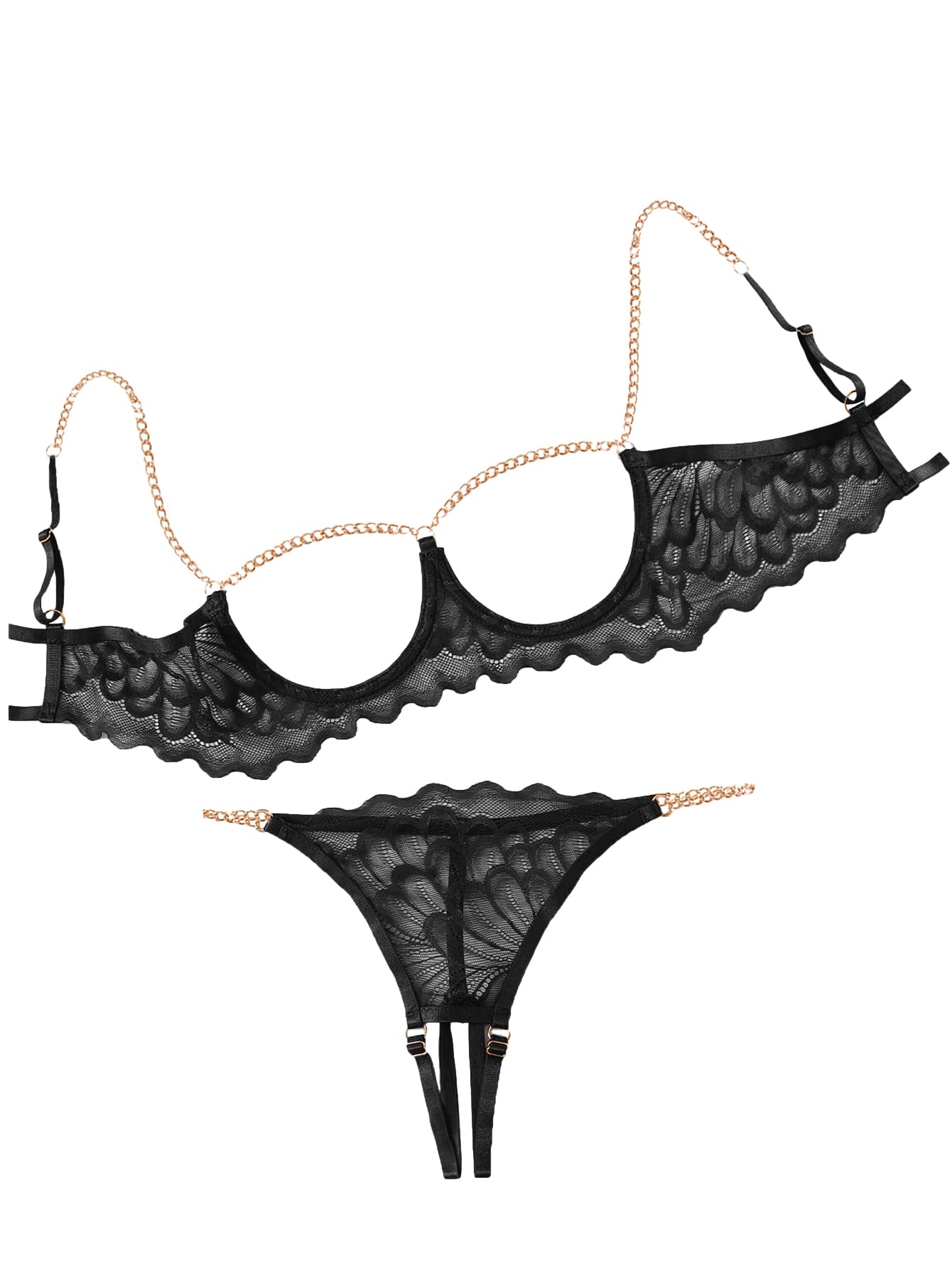 Lilosy Sexy Lingerie Set 2 Piece Women Bra and Panty 3XS-5XL