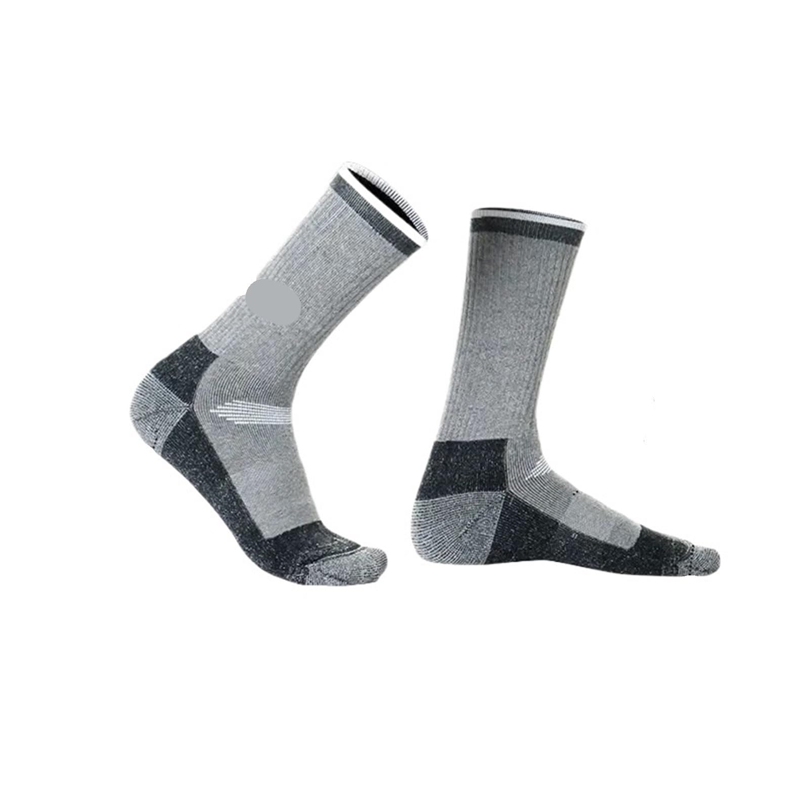 Calze Termiche, Calzini da Sci 2 Paia di Calzini Escursionismo Uomo Donna Termici Alpinismo for Sport Invernali all'Aria Aperta(Gray,M(3539))
