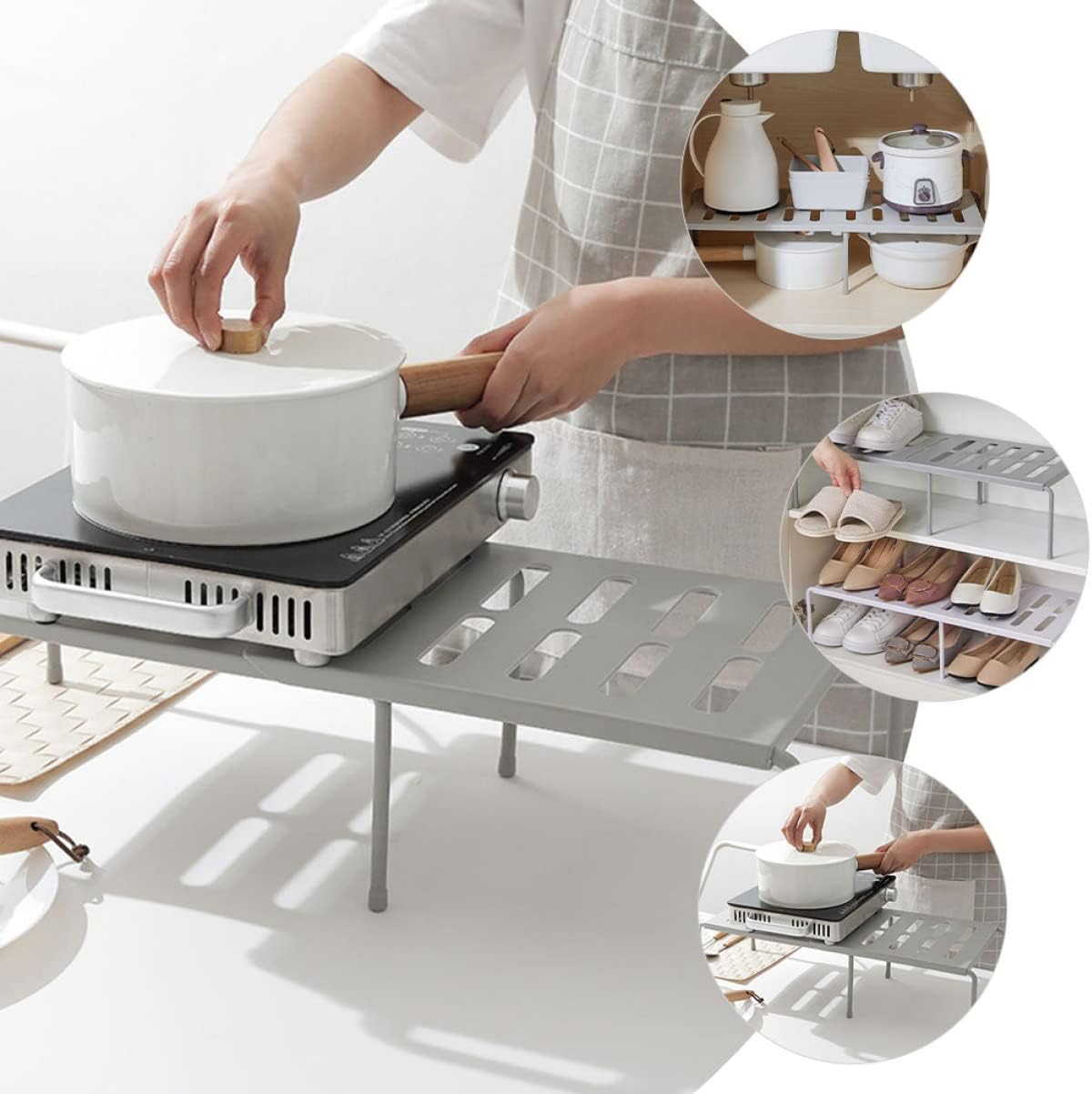 Telescopic Storage Rack 7 Tier Kitchen Shelf Utility Rack Seasoning Storage