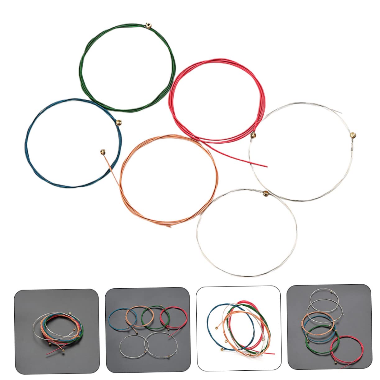 ibasenice 18pezzi Corde Per Chitarra Folk Acciaio Per Chitarra Acustica Accessori Musicali Per Sostituzione Facile e Duratura