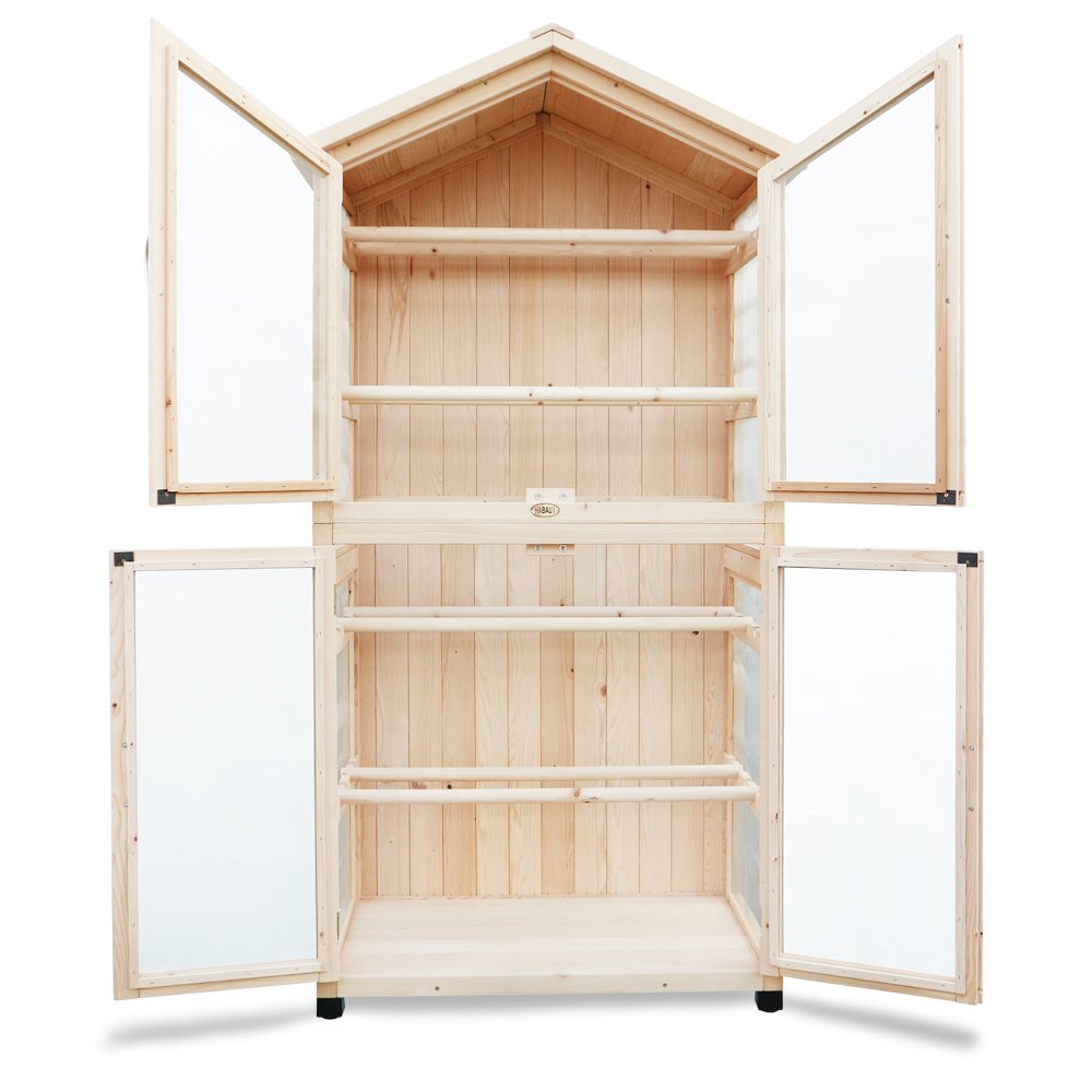 Habau 2842 Armoire de séchage, Naturel, 86 x 50 x 165 cm (l x p x h)