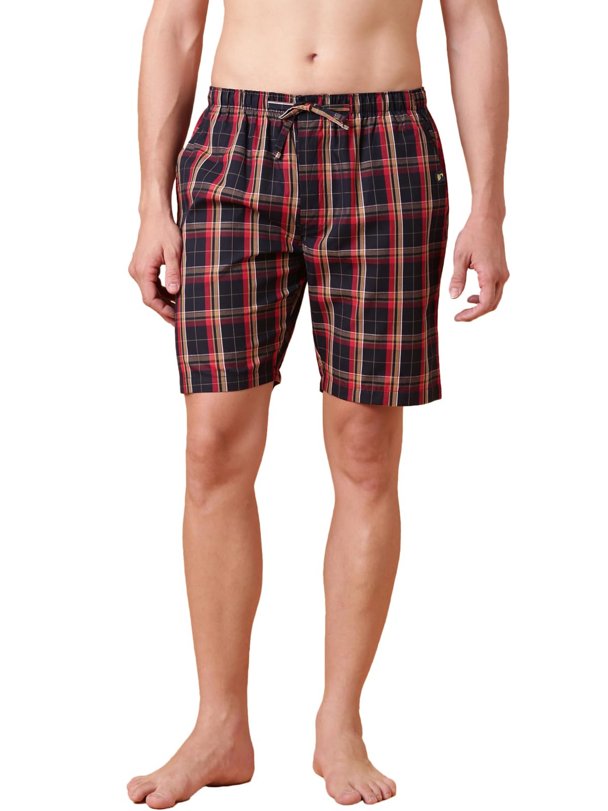 joven Men Checked Cotton Lounge Shorts-picture-22