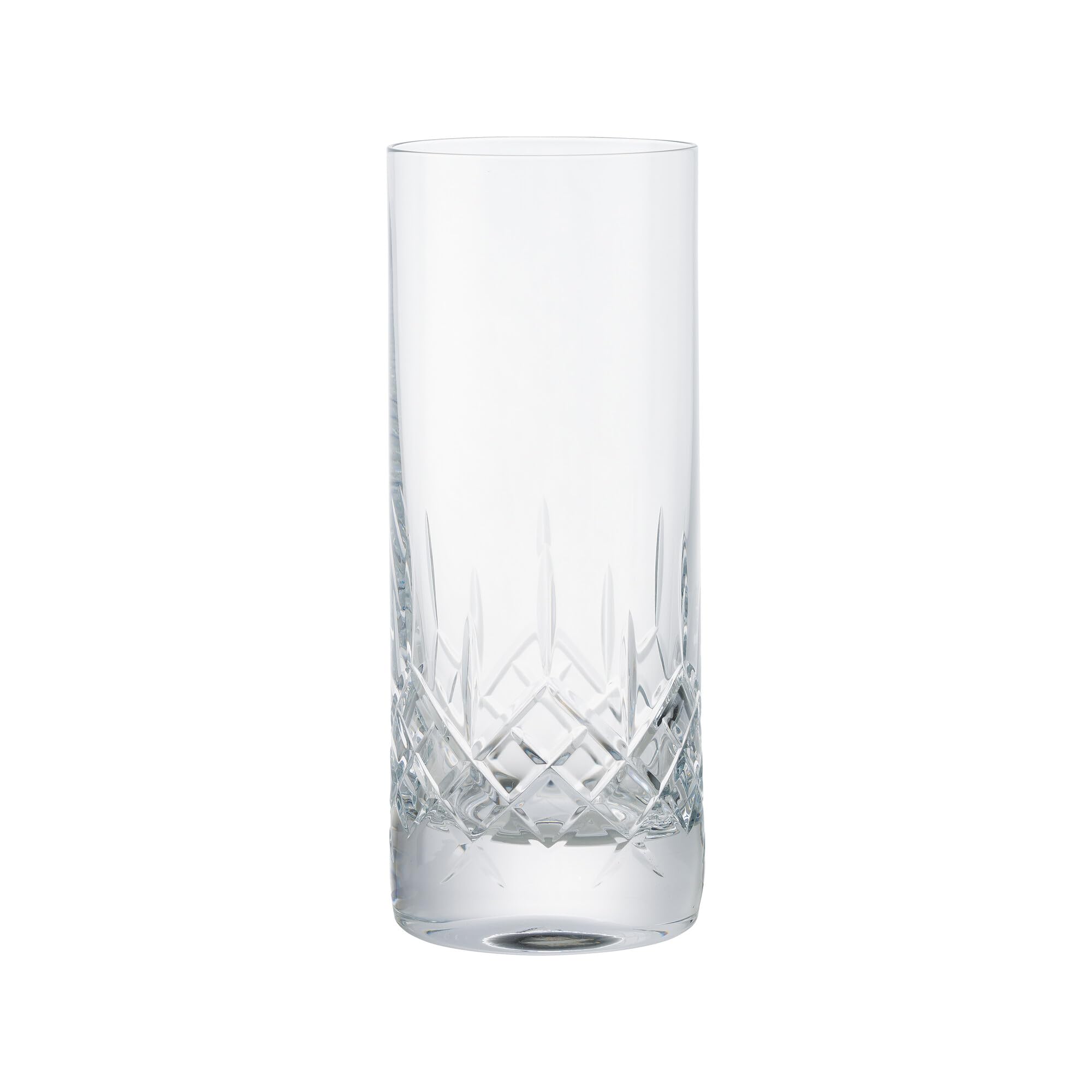 Denby - Celeste Crystal Große Trinkgläser Set mit 2 Stück - 370 ml Highball, bleifrei, mundgeblasen, handgeschliffenes Design - Saft, Wasserglas - Spülmaschinenfest - Hohe Cocktailgläser mit