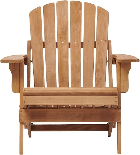 Miniatura 7 de Oversize Wooden Outdoor Folding Adirondack Chair  Pre-Assembled BackRest & SeatBoard for Garden, Backyard, Porch, Pool, Deck, Firepit  Sturdy