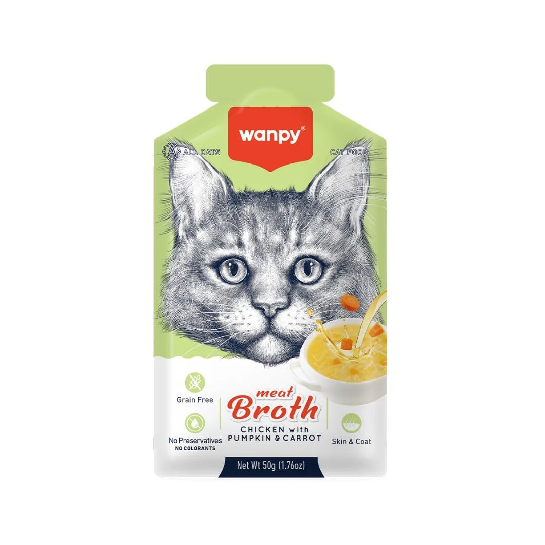 Meat Broth Chicken with Pumpkin & Carrot for Cats 50g