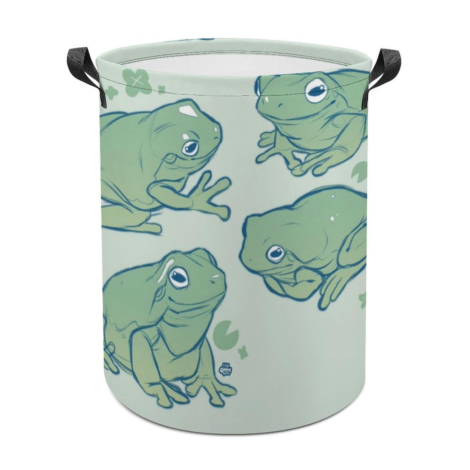 MHYRAC Laundry Hamper, Cute Frog Laundry Basket, Washing Basket with Handle