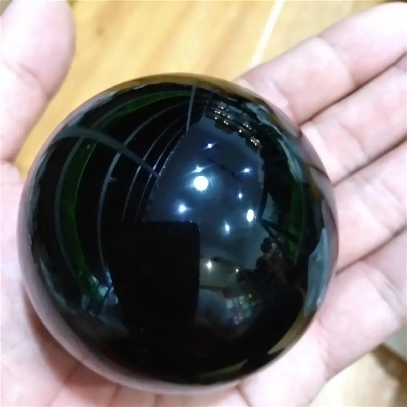 FOPURE Black Obsidian SphereMedium Crystal Ball Ornaments