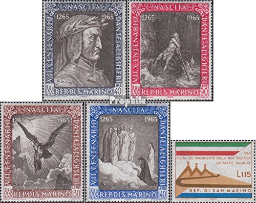 Prophila Collection San Marino Michel.-No..: 845-848,849 (Completa Edizione) 1965 Alighieri, Saragat (Francobolli per i Collezionisti)