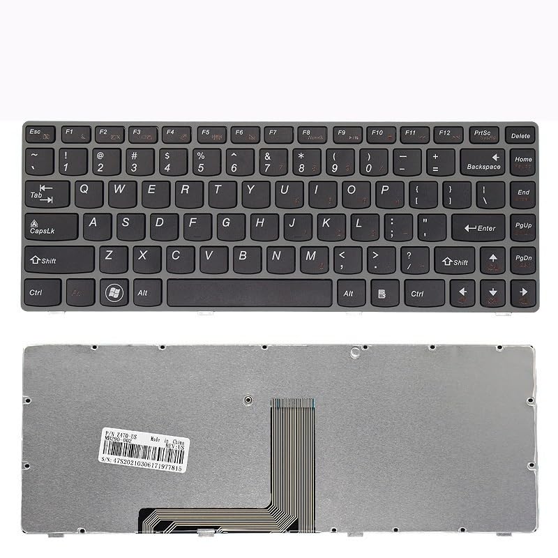 Clavier portable Lenovo Ideapad Z370 bloqué : solution de remplacement US gris Z470