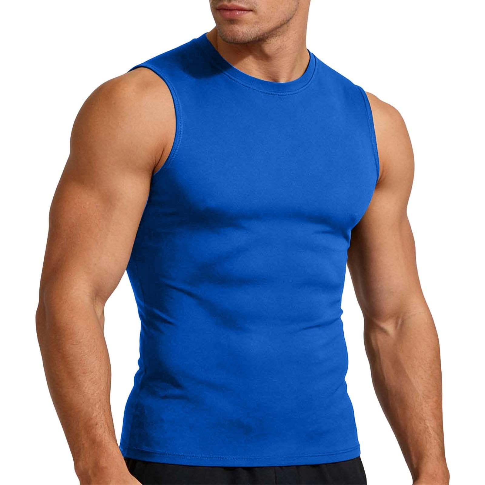 Mens Compression Shirt Slimming Body Shaper Vest Workout Tank Tops Abs Abdomen Tummy Control Undershirts