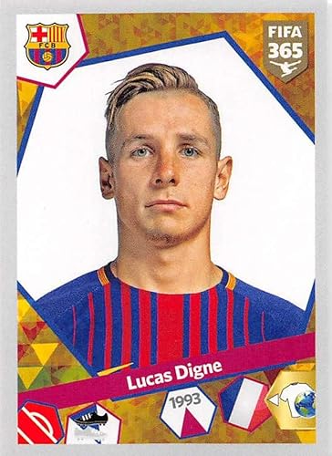 Miniatura 1 de 2017-18 Panini FIFA 365 Stickers Soccer #181 Lucas Digne FC Barcelona Official Smaller Than Trading Card Sized Album Sticker in Raw (NM or Better)