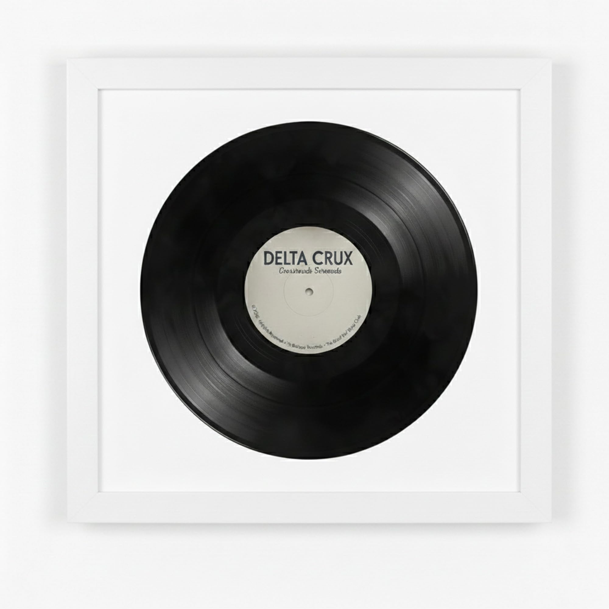 Marco para discos de vinilo Blanco 40x40cm paspartú blanco Made in Germany marco vinilo madera auténtica para el disco protección UV 100% alfa celulosa calidad museo diseño minimal pared