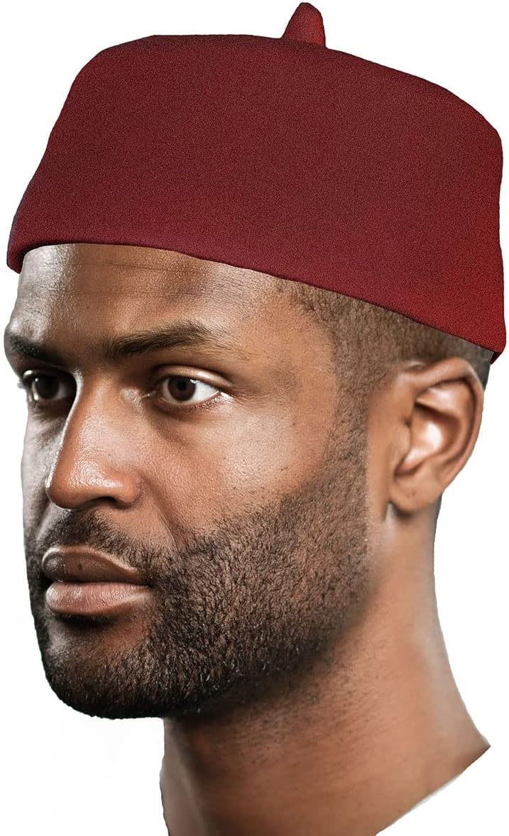 Cappellino Igbo in feltro di lana marrone Cappello Italia Ubuy