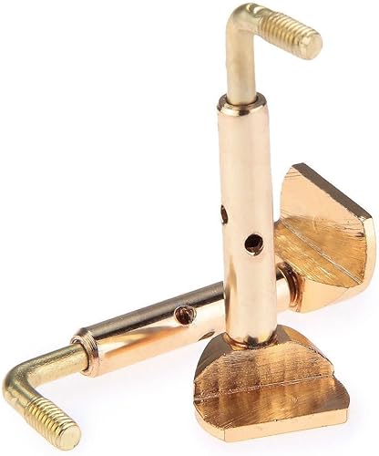Vista 3 de Par de 4/4, tamaño 3/4 para violín chinrest mentón abrazadera tornillo oro desmontable