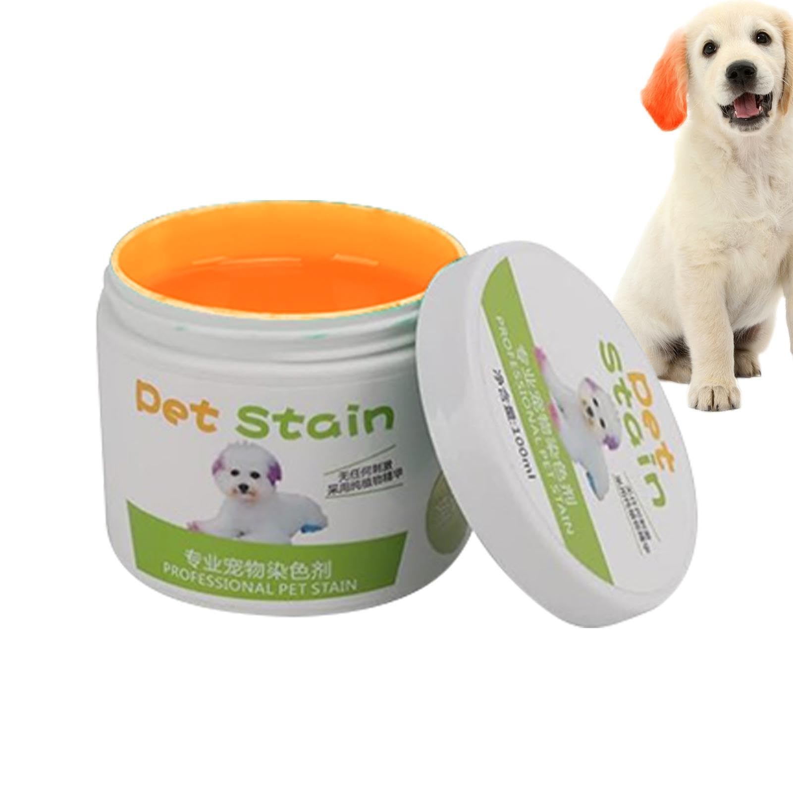 Rurunklee Semi-Permanent Dog Hair Dye, 100g Pigment Dog Dye Safe, Pet Hair Dye for Dogs, Cats and All Pets Can be Bathed