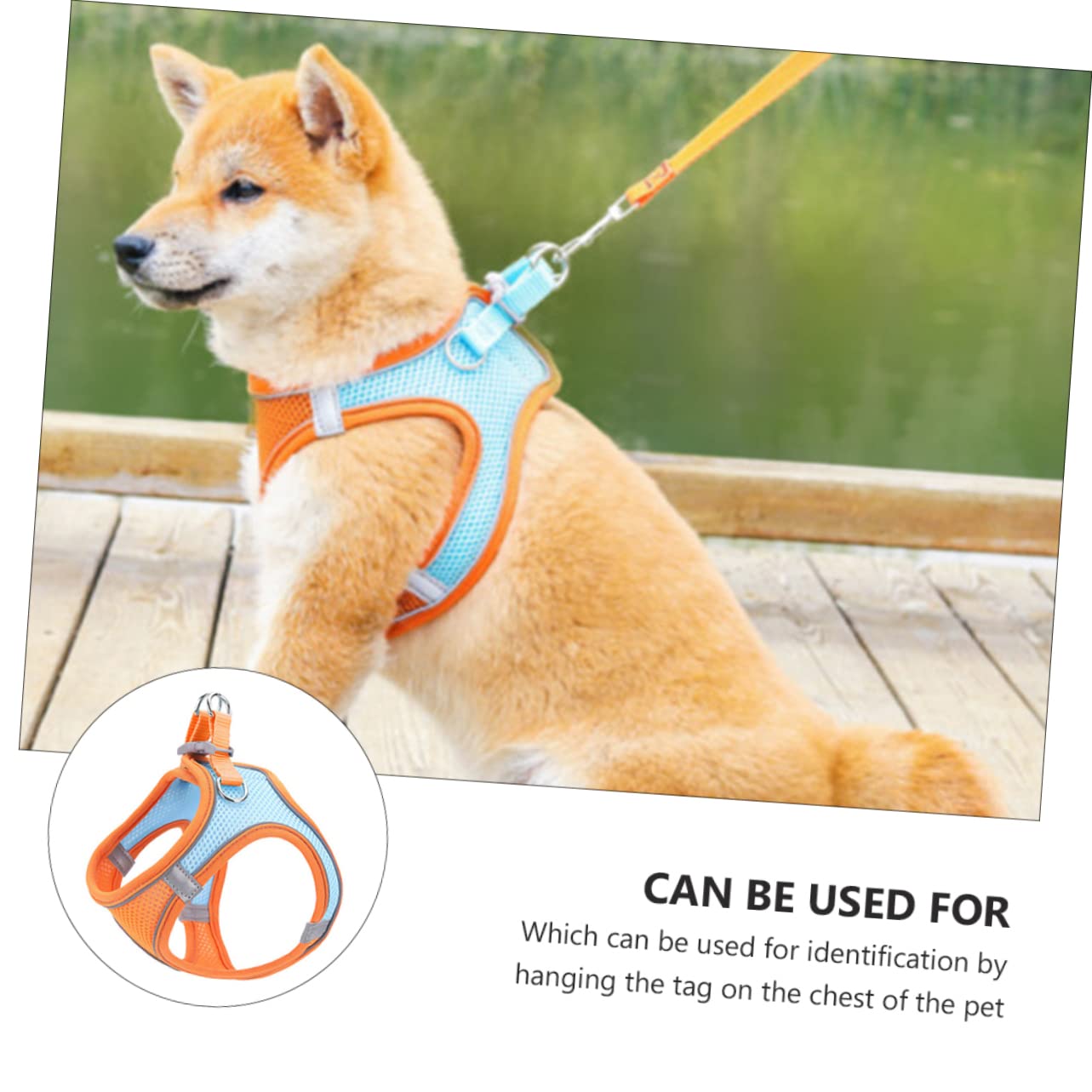 Mipcase Pet Harness and Cats Breathable Fabric Lightweight Cat Vest Reflective Pets for Puppies Pet Vest Leash Cat Leash Soft Accessories Puppy Grooming Large Pet Leash Orange Cloth