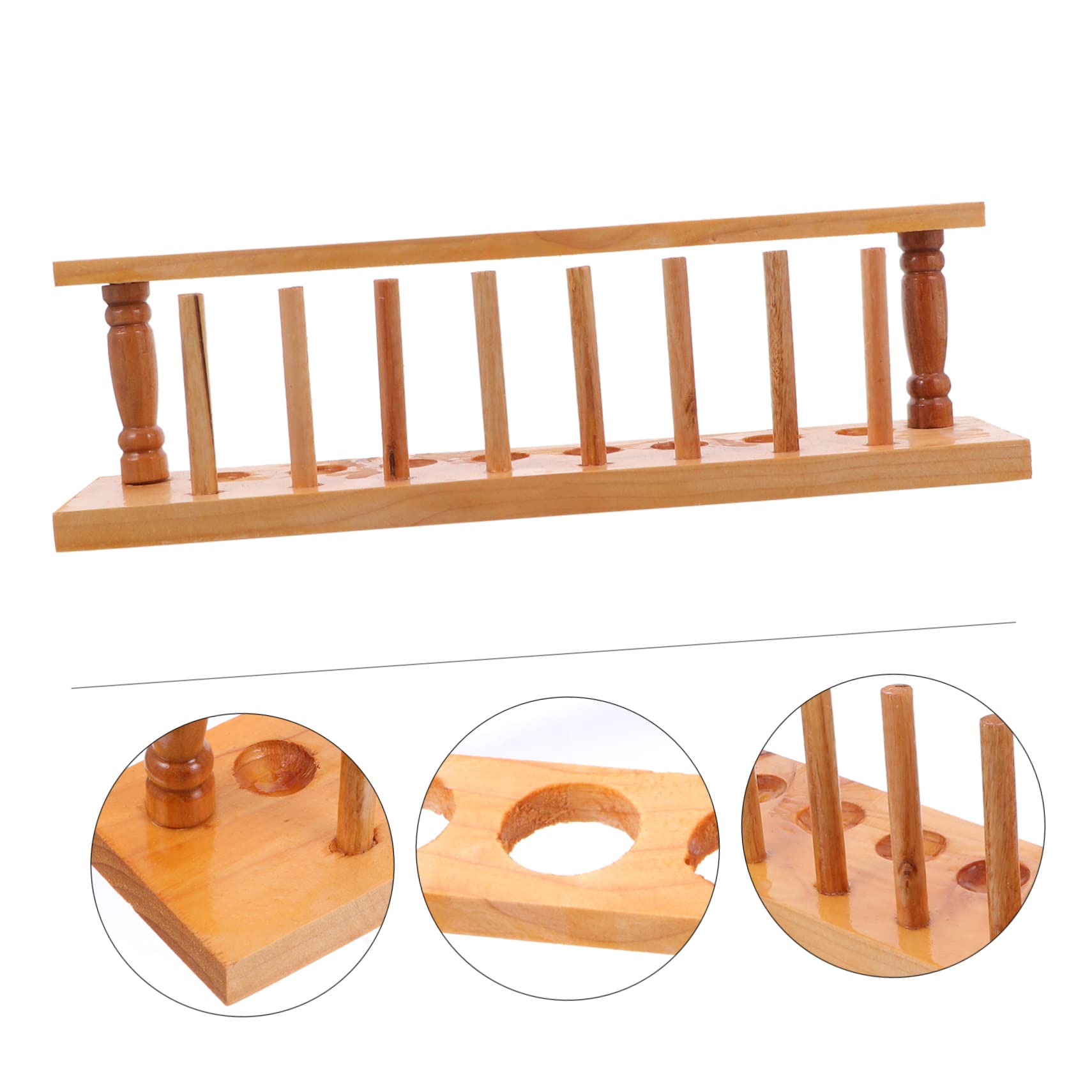 Gatuida 2 Pz Portaprovette Supporto Per Provette Laboratorio Supporto Per Provette Da Laboratorio Scaffali Di Stoccaggio in Legno Rack Per Provette Centrifuga Di Legno Mensola Bicchiere