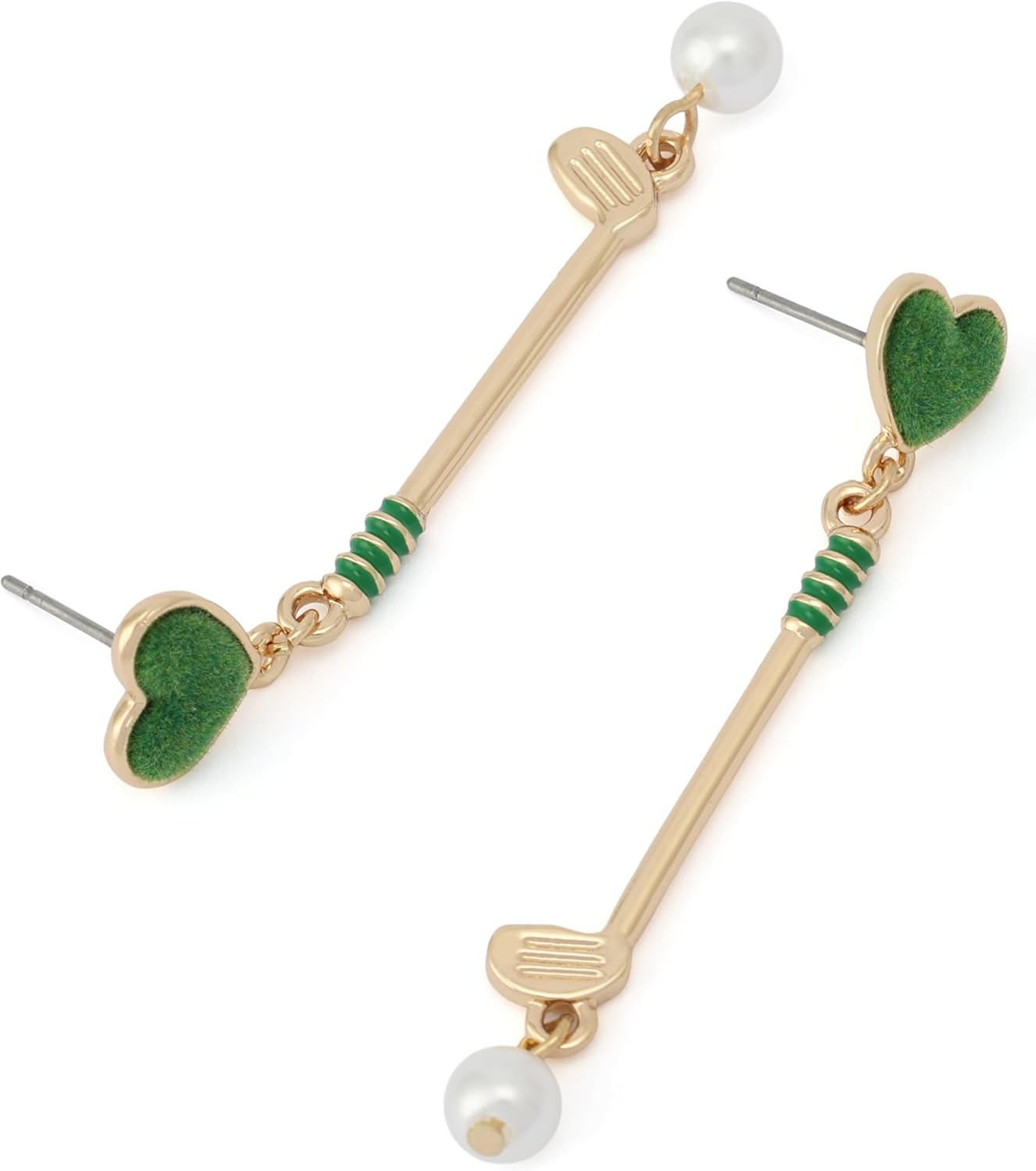 Betsey Johnson Jewelry Women's Golf Club Pearl Drop Earrings