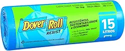 Dover-Roll Resist! 15L Azul, Rolo com 40 Sacos para Lixo