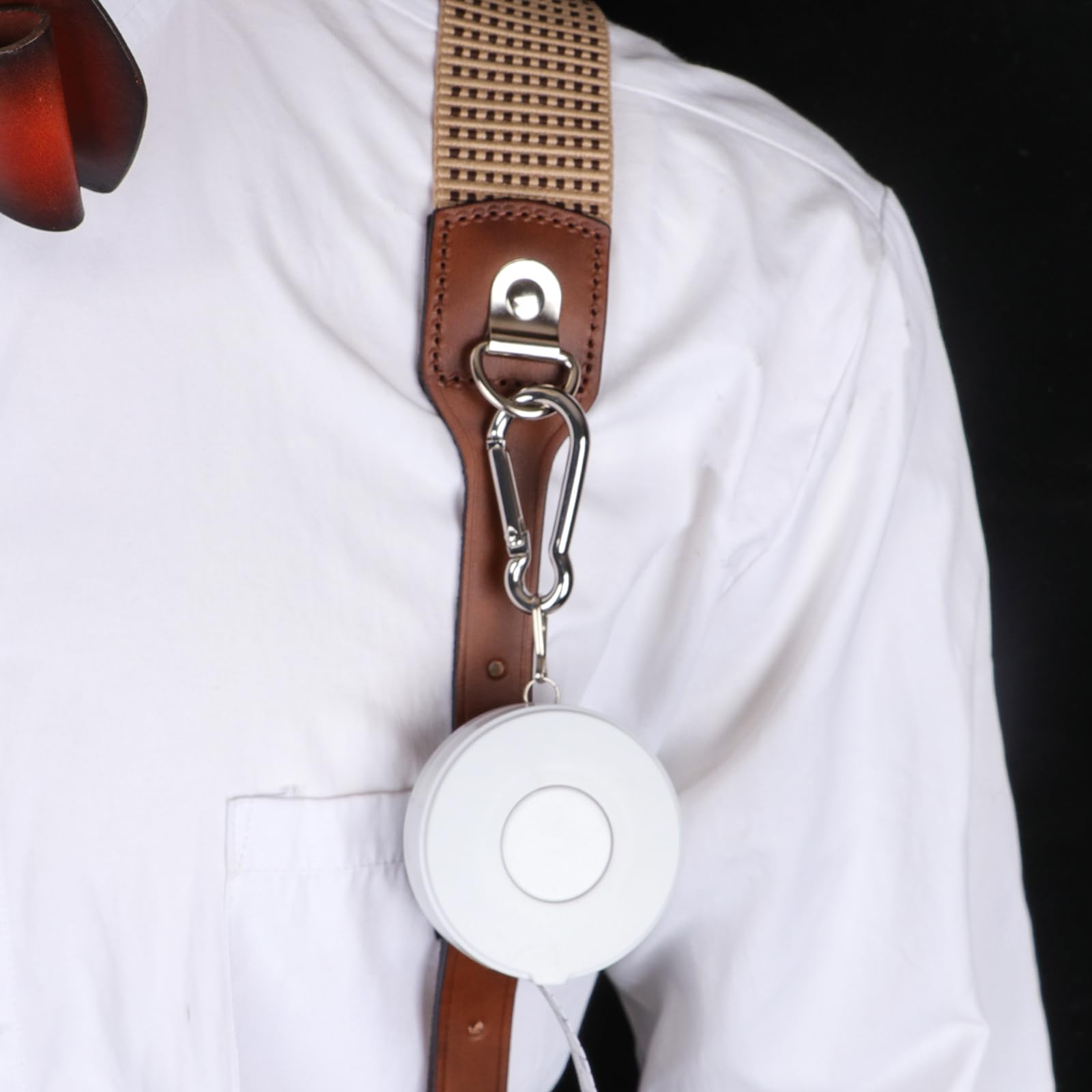TOURBON - Elegante soporte de cuero para hombre con clips fuertes, tirantes elásticos ajustables en forma de Y, tirantes de trabajo de 4 cm de ancho
