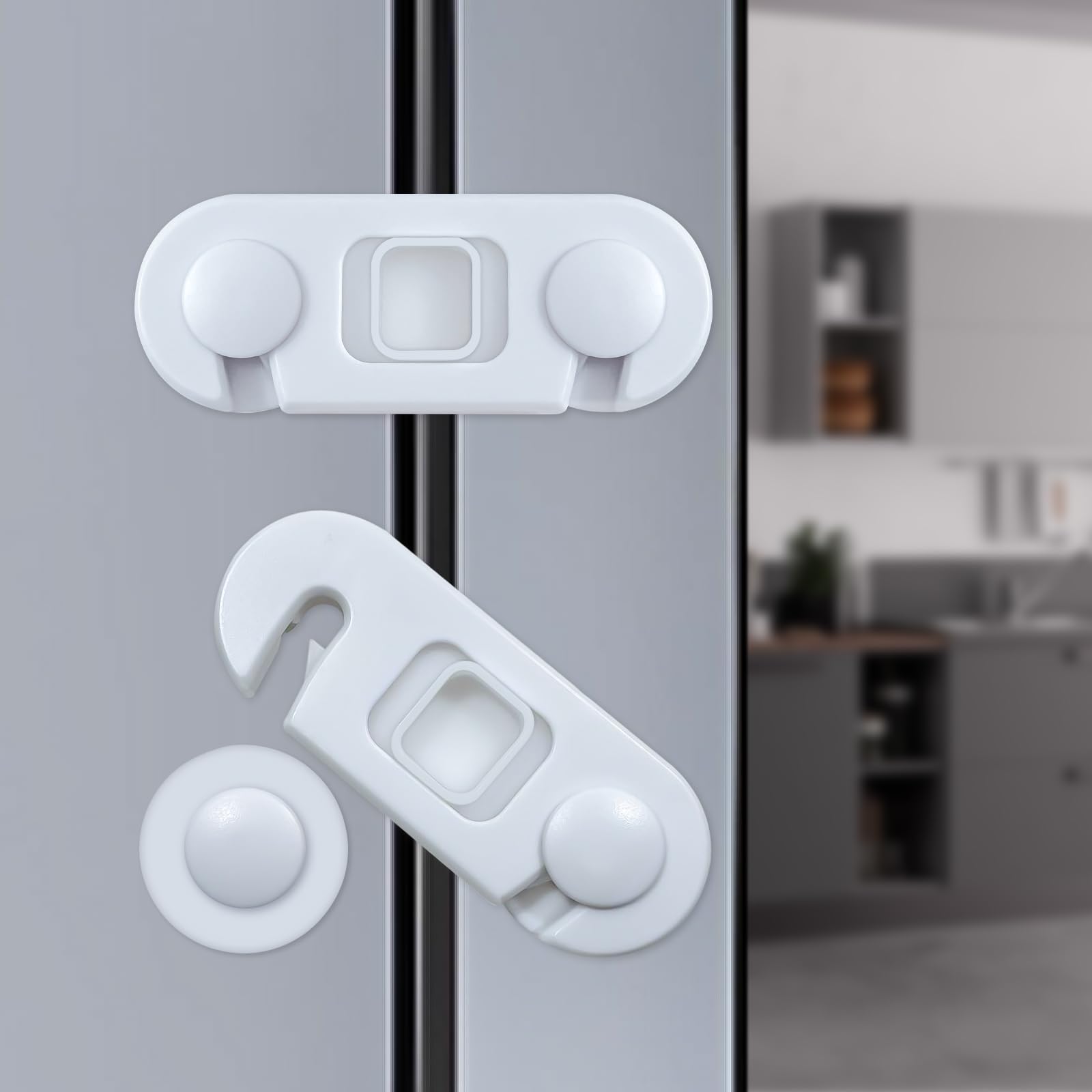 Cerradura de nevera para niños y congelador con apertura doble para la cocina familiar