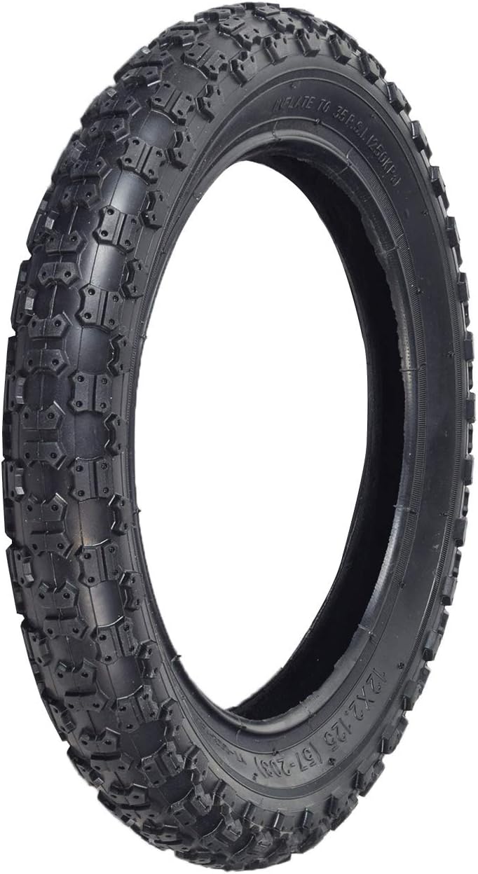 AlveyTech 12"x2.125" (57-203) Tire with Knobby Tread for Diggler Dirt Doggy Kick Scooter - Compatible with 12-1/2"x2-1/4" (62-203), Replacement Tires for Bike, Stroller, Electric or Kick Scooters
