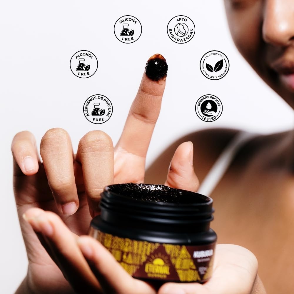 AOKlabs- KUSUGUA Gel Exfoliante, exfoliante facial y corporal natural, exfoliante limpiador de cacao con semillas de argán 100% biodegradables 100ml.