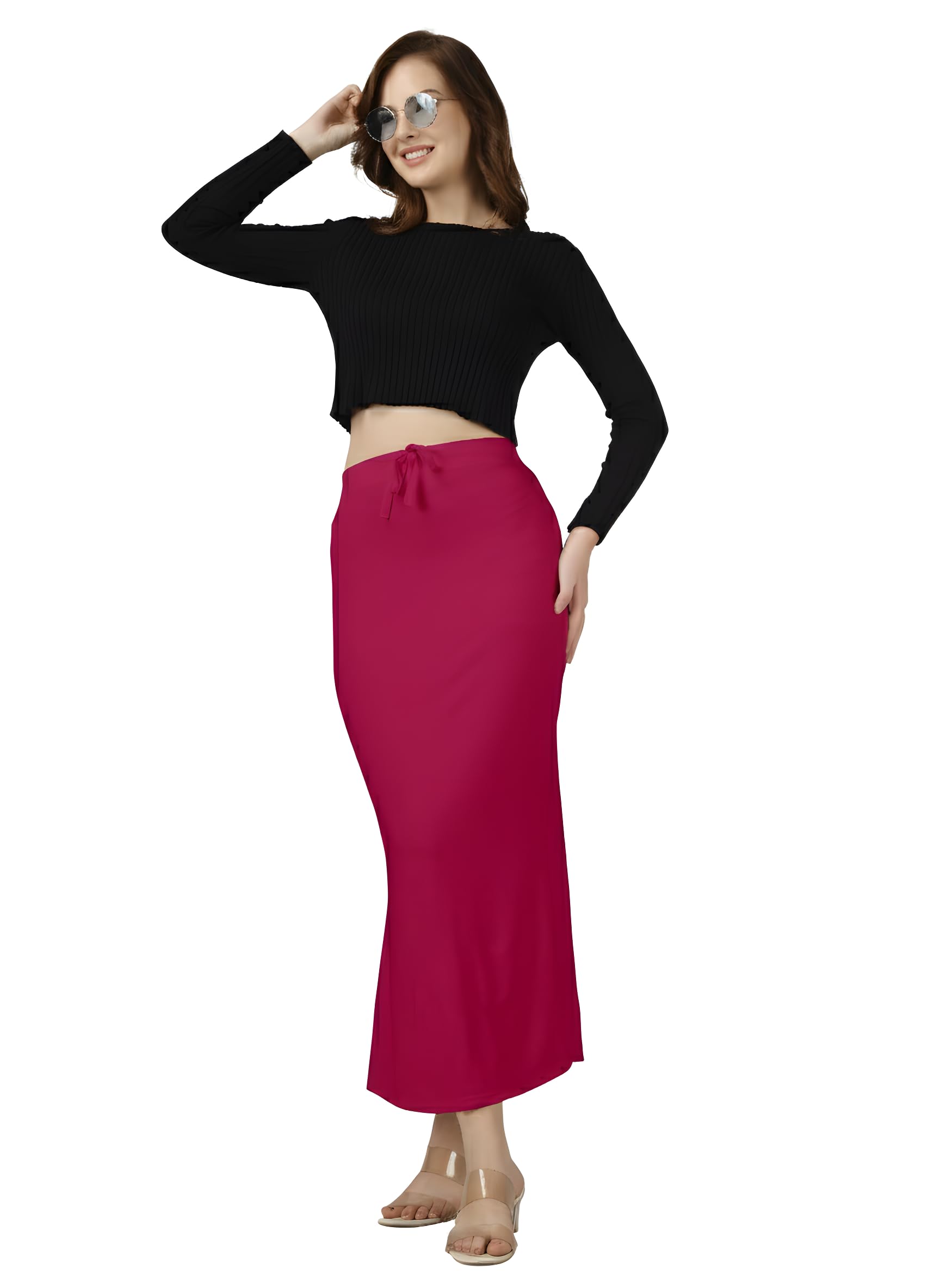 Nexsus Stretchable Saree Shapewear | Petticoat for Women | Cotton Blended | Skirts for Women | Shape Wear Dress for Saree | Available in 80+ Colors and Plus Sizes-picture-54
