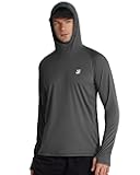 Mens UPF 50+ Fishing Shirt, Long Sleeve UV Sun Protection Hoodies, Quick Dry Rash Guard for Hiking Outdoor Working