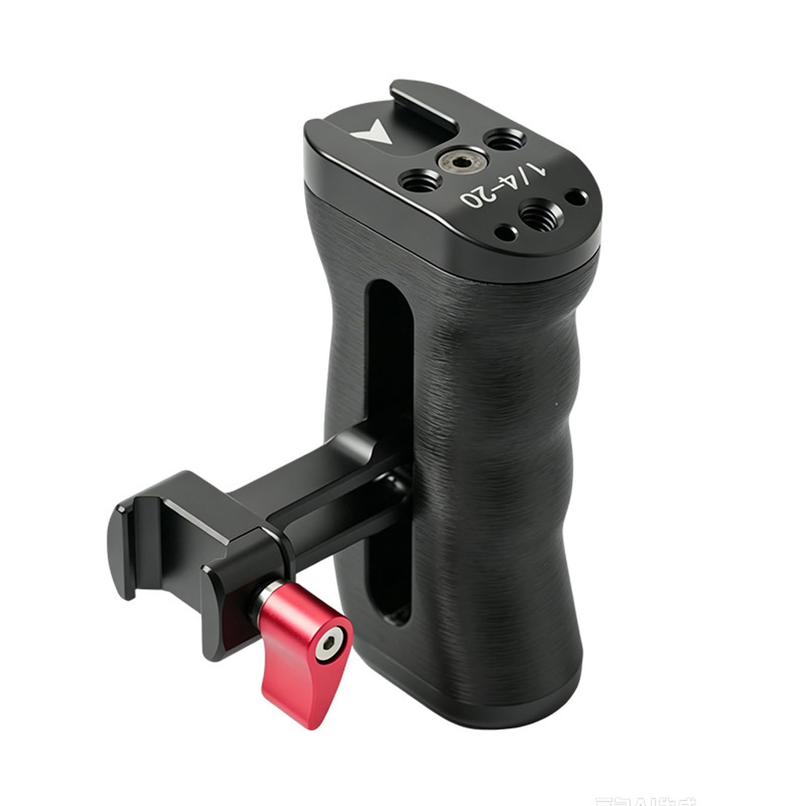 Maniglia laterale per fotocamera con piastra a sgancio rapido scorrevole in plastica di alluminio costruita per stabilizzatori regolabile in alto in basso a sinistra a destra