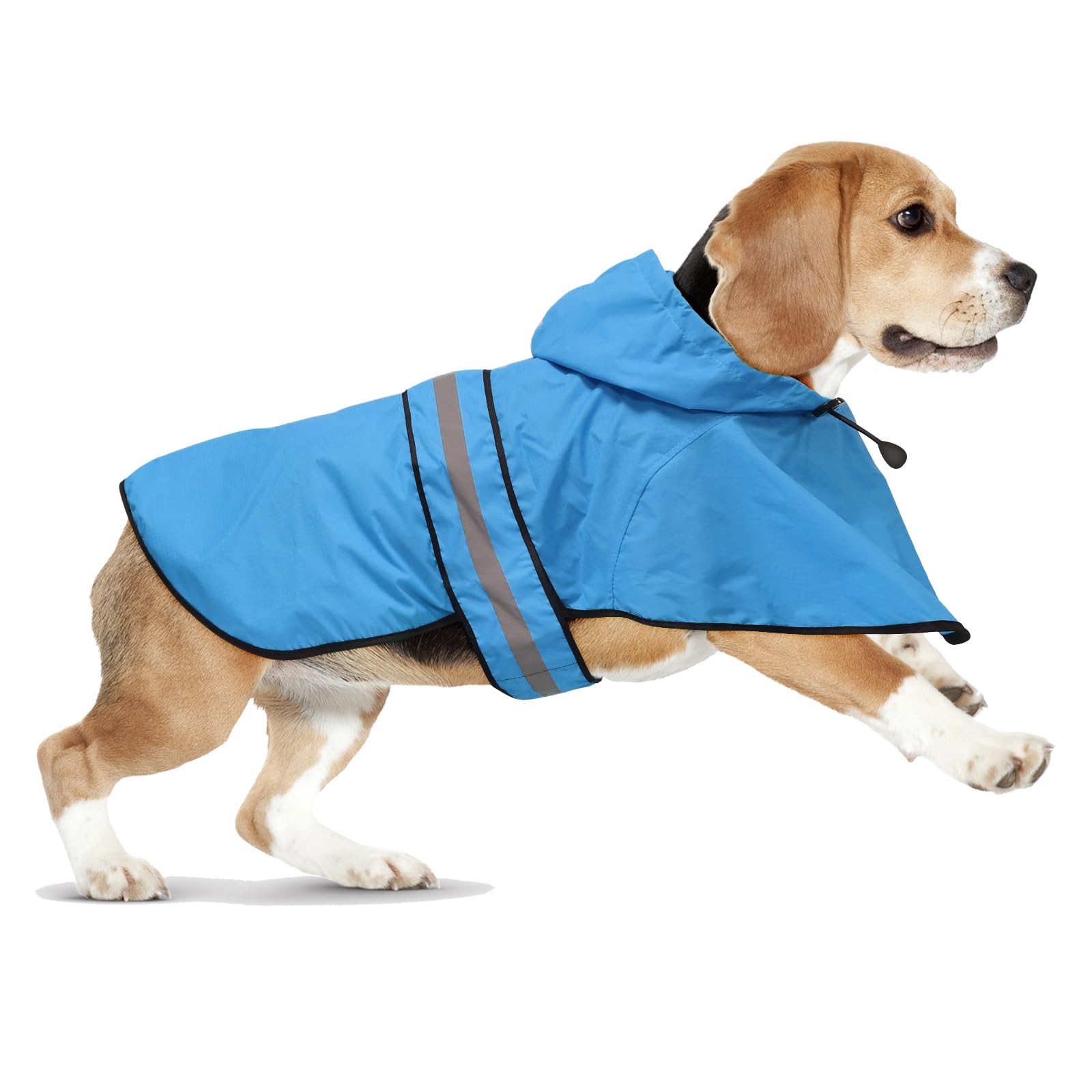 Domagiker Waterproof Dog Raincoats - Hooded Raincoats for Dogs, Adjustable Reflective Dog Rain Coat, Windproof Dog Rain Jacket Pet Rain Slicker Poncho