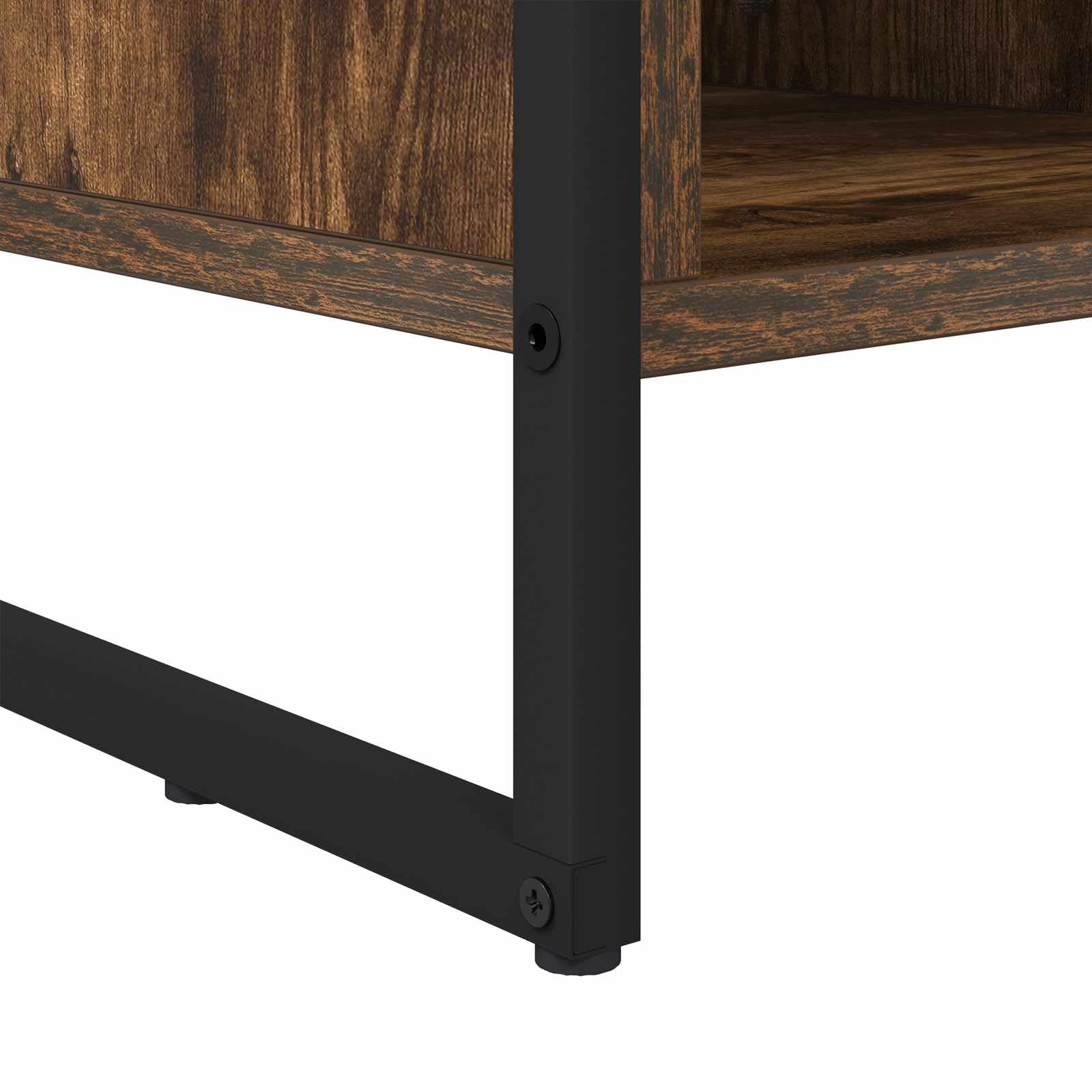 Schuhschrank Raucharbe aus Holzwerkstoff 60 x 35 x 44 cm, schmaler Schuhständer mit geschlossener Aufbewahrung, platzsparend für Flur Diele Eingangsbereich, stabiles Ordnungssystem