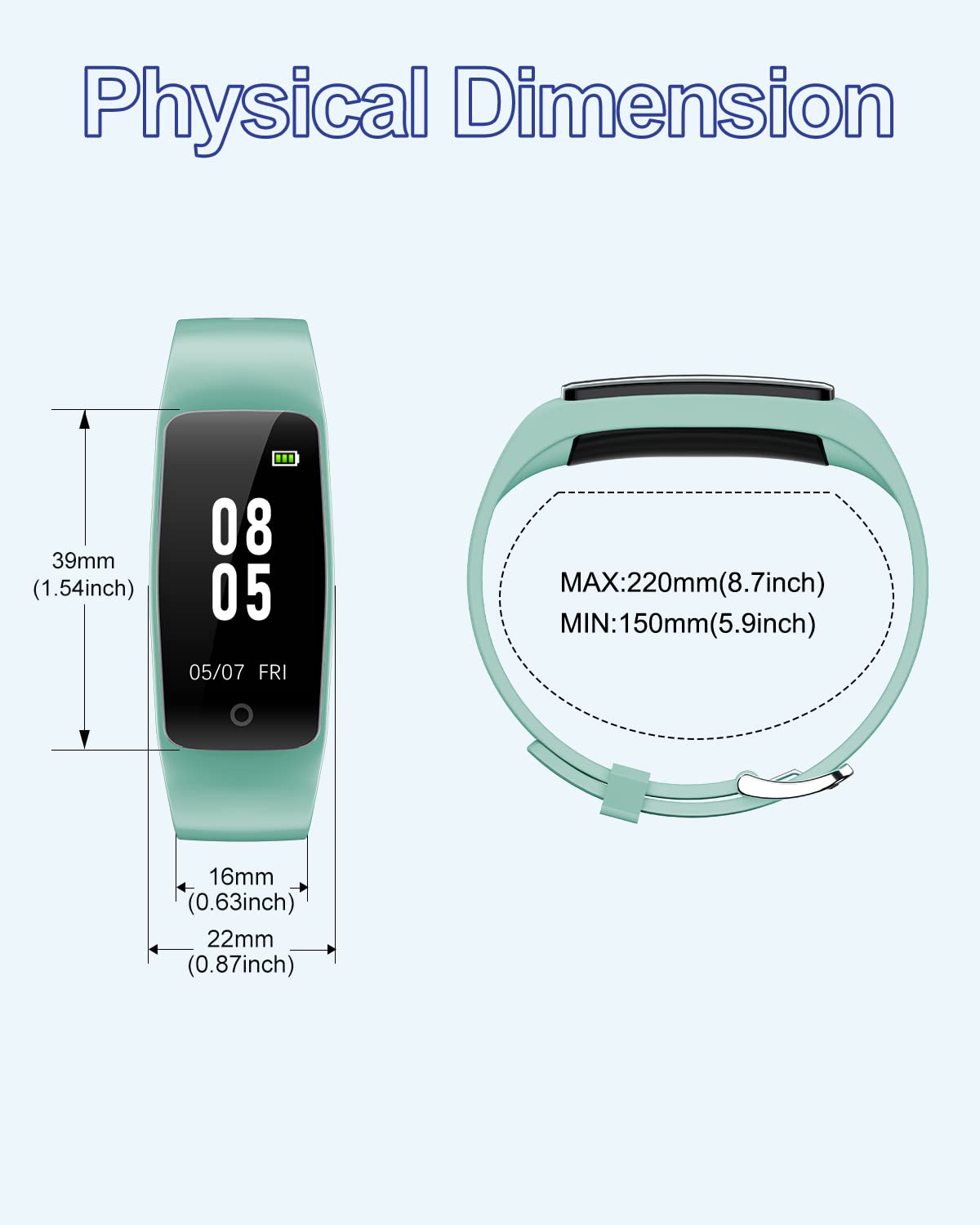 GRV Fitness Tracker Non Bluetooth Fitness Watch No App No Phone