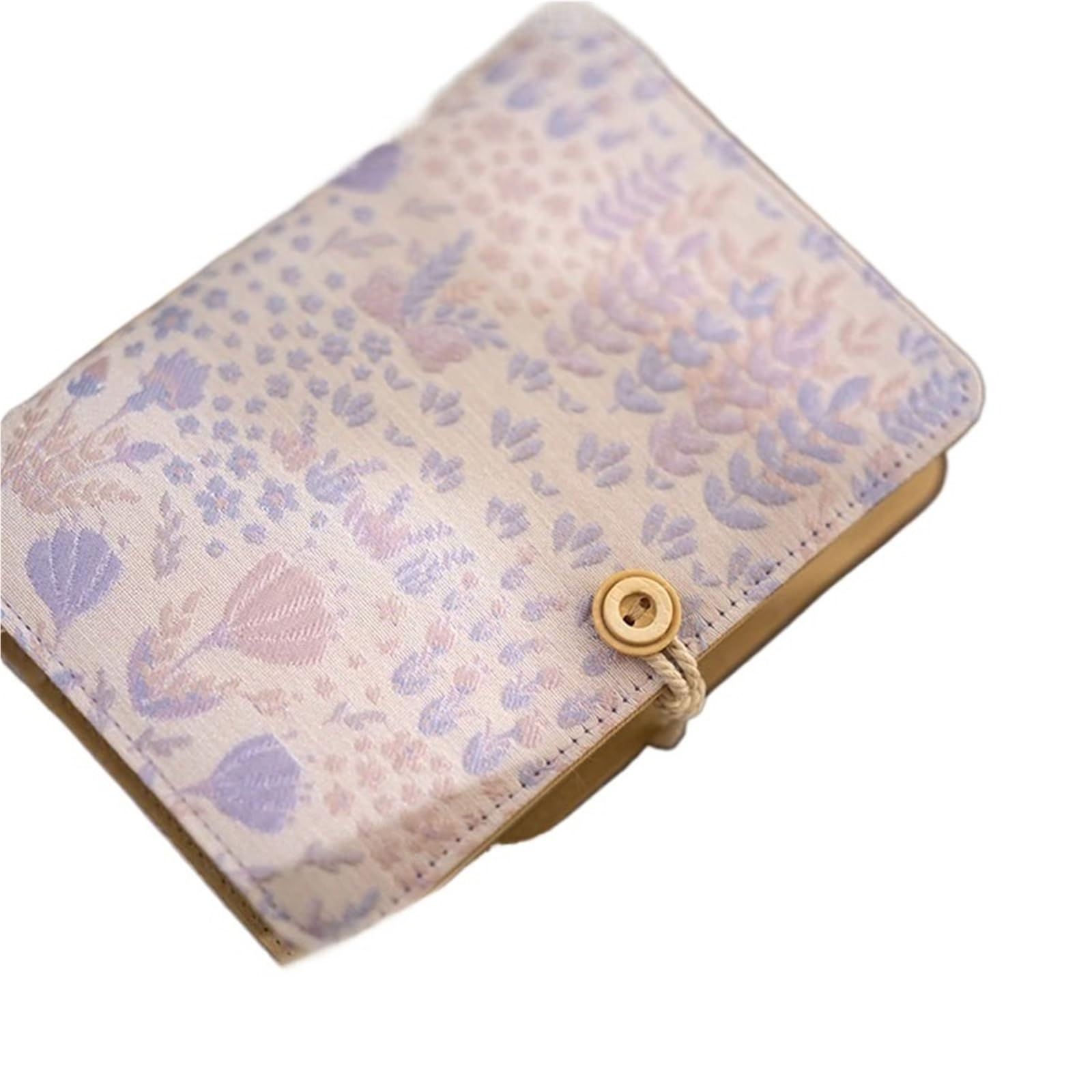 Quaderno a fogli mobili in cotone con motivo denso viola, copertina ad anelli, organizer fatto a mano da ragazze(Loose Leaf A6)