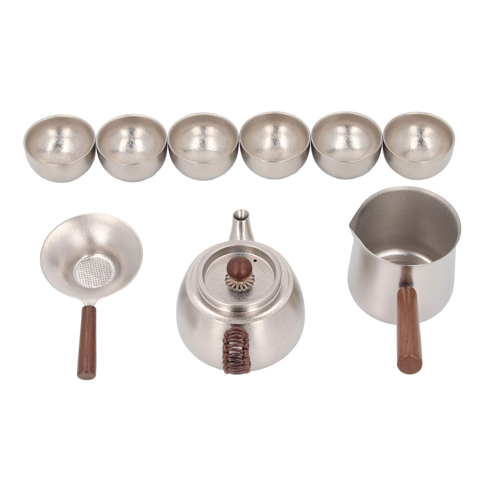 Juego de tetera con colador 350 ml, taza de 45 ml y taza para servir de 375 ml 8