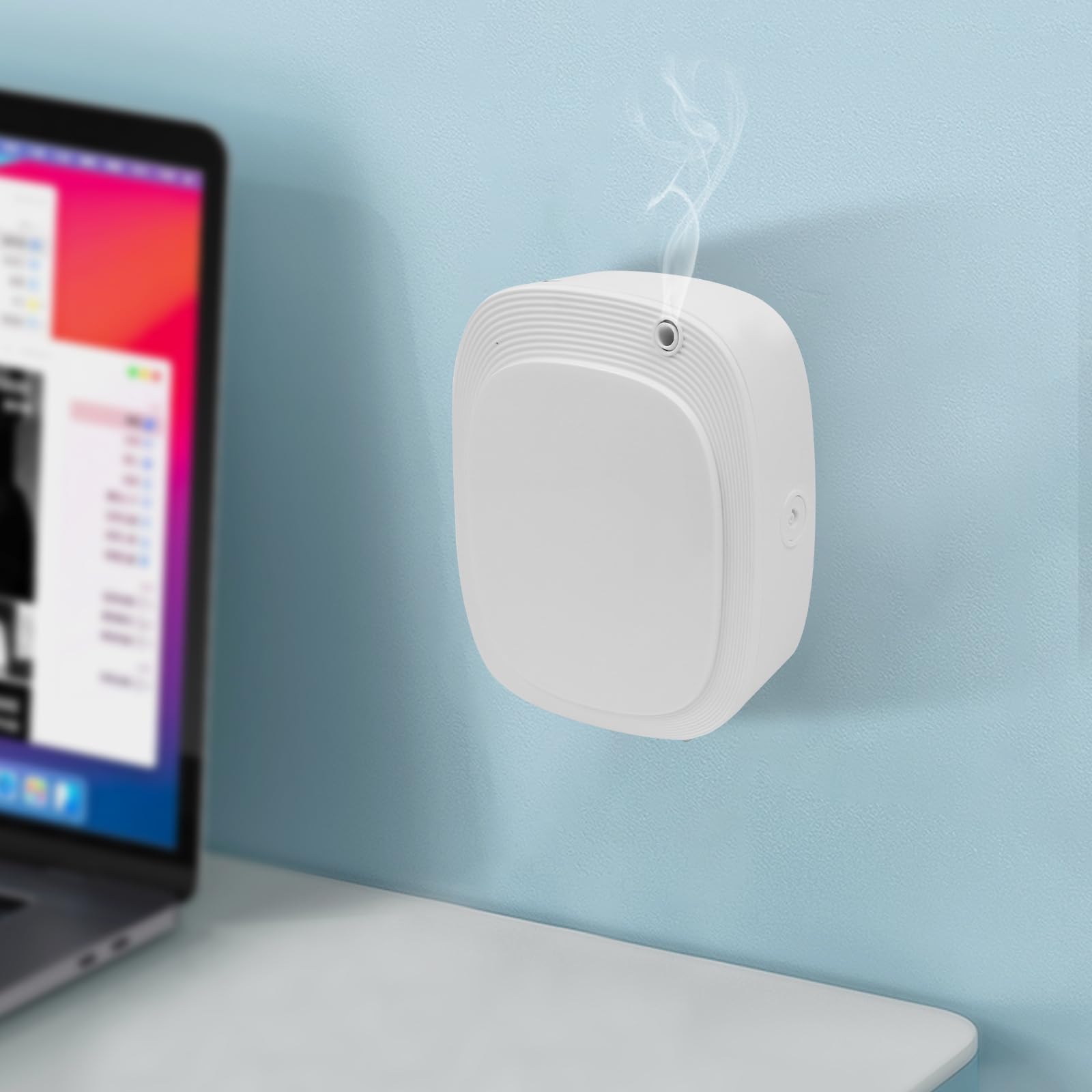 Difusor de aromaterapia portátil con nano atomización, montaje en pared y escritorio, temporizador de 5 niveles, funciona con pilas e inalámbrico para aliviar el estrés y relajarse