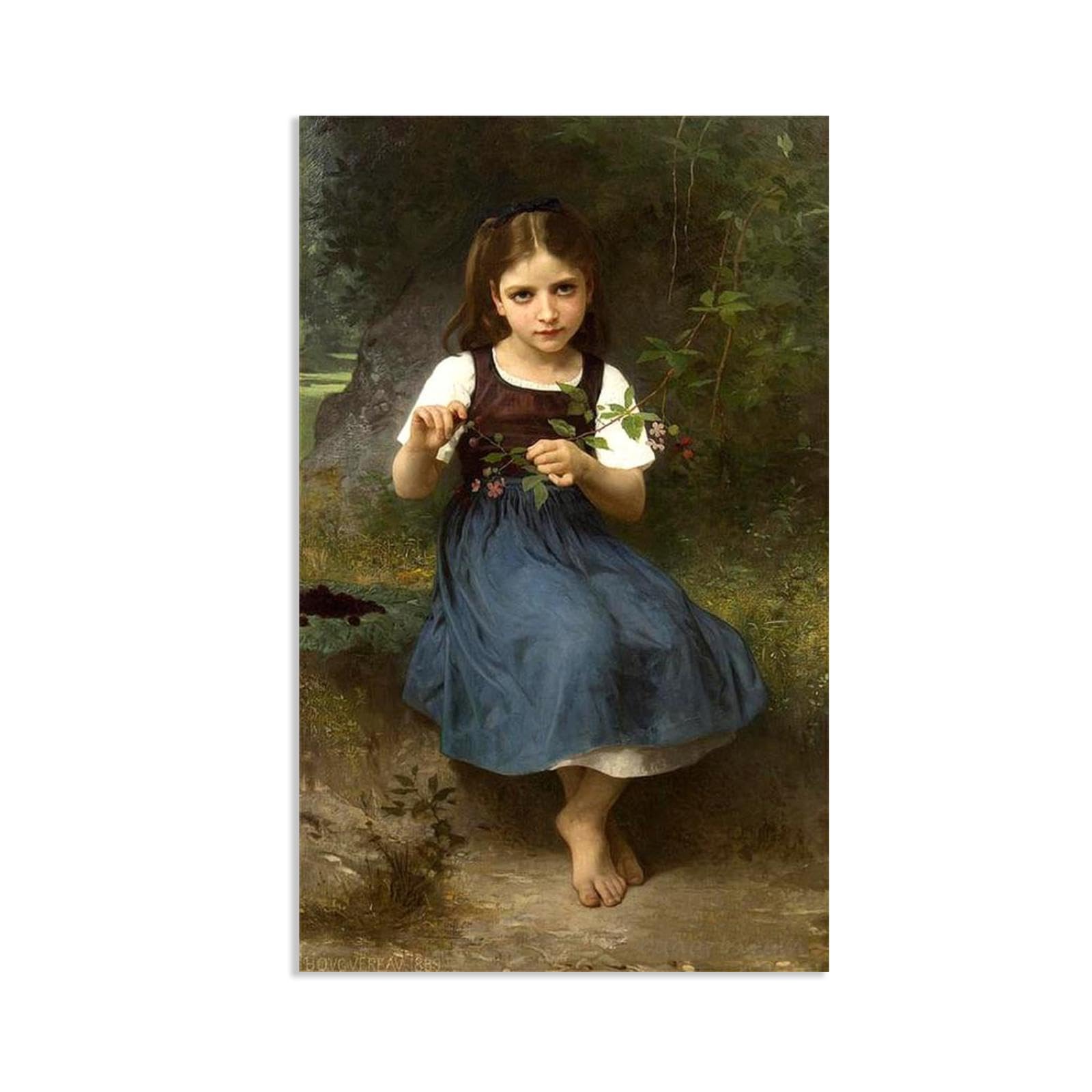 Rxnhgjds Unframed William-Adolphe Bouguereau Wall Art The Snack Classical Art Prints Picture Famous Artwork Wall Decor For Living Room Bedroom Bathroom Home Decor 120X70cm Frameless