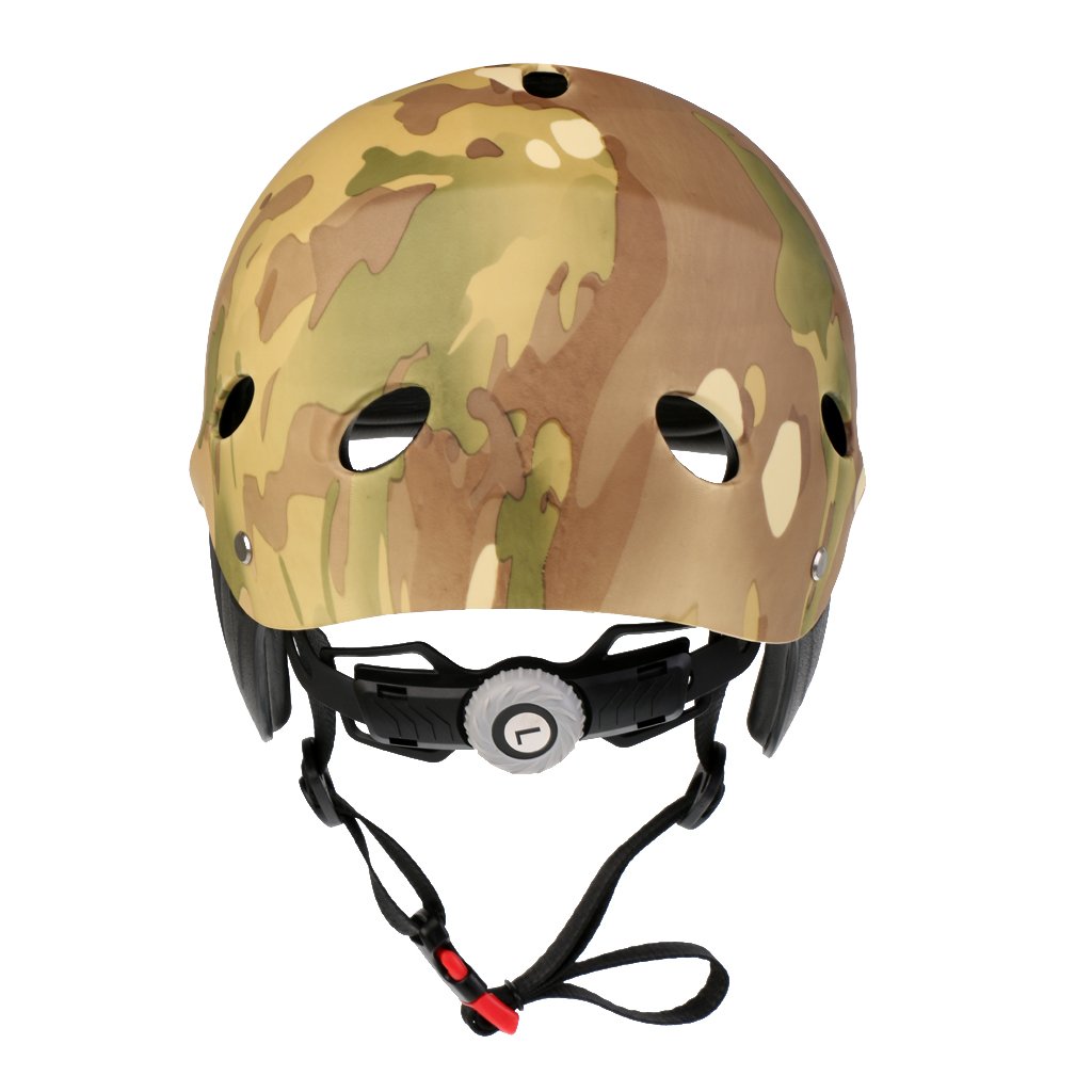 Casque de sécurité pour sports nautiques, kayak, canoë - Pour adultes et enfants - Camouflage vert militaire