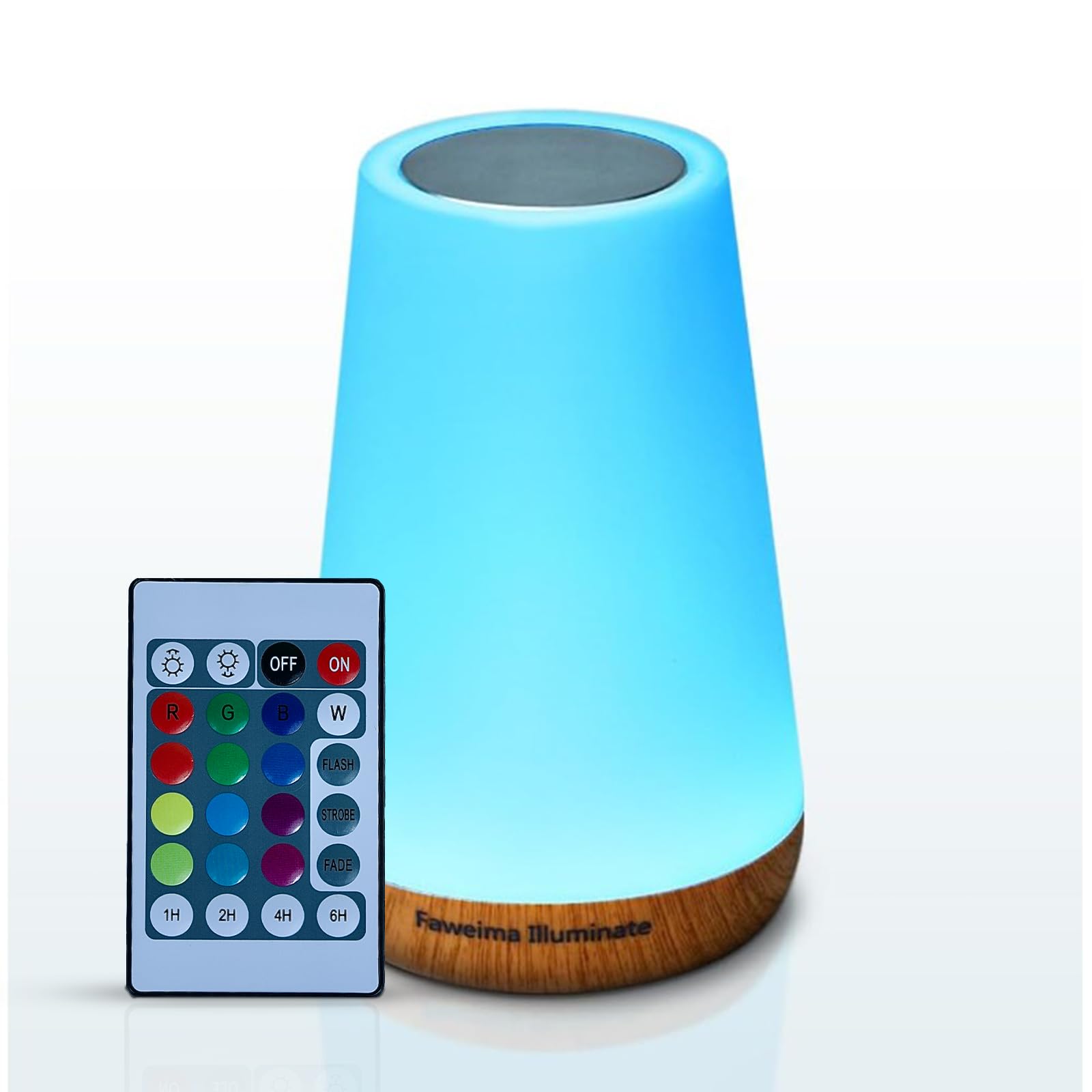 Luz nocturna LED Smart Touch - Lámpara inalámbrica con luces que cambian de color, regulable, control táctil y remoto con temporizador para guardería, dormitorio, sala de estar y