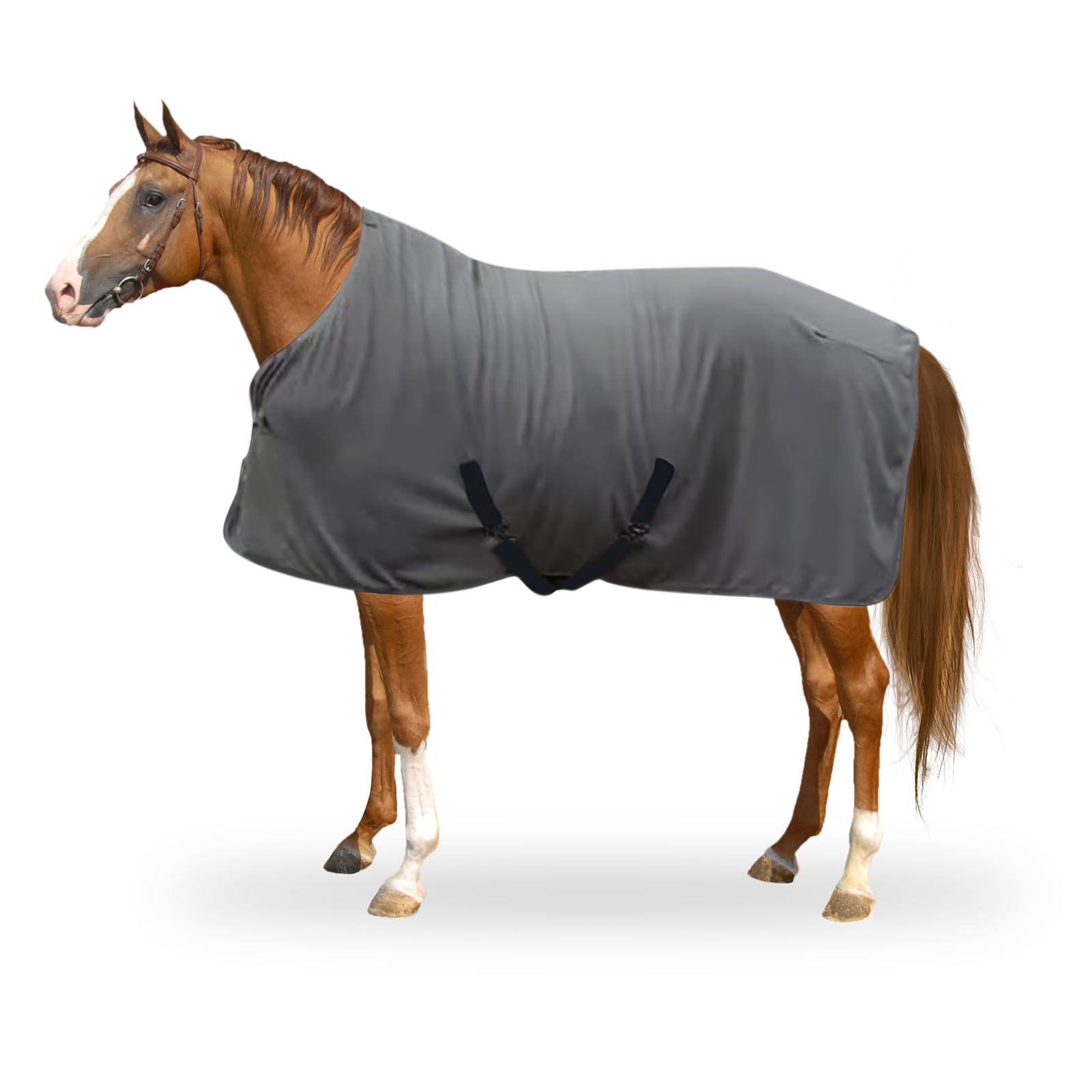 Coperta Invernale per Cavallo in Pile, Coperta Calda per Esterni, con Cingue Incrociate e Chiusura Pettorale Regolabili, Morbida e Traspirante, Protezione dal Freddo