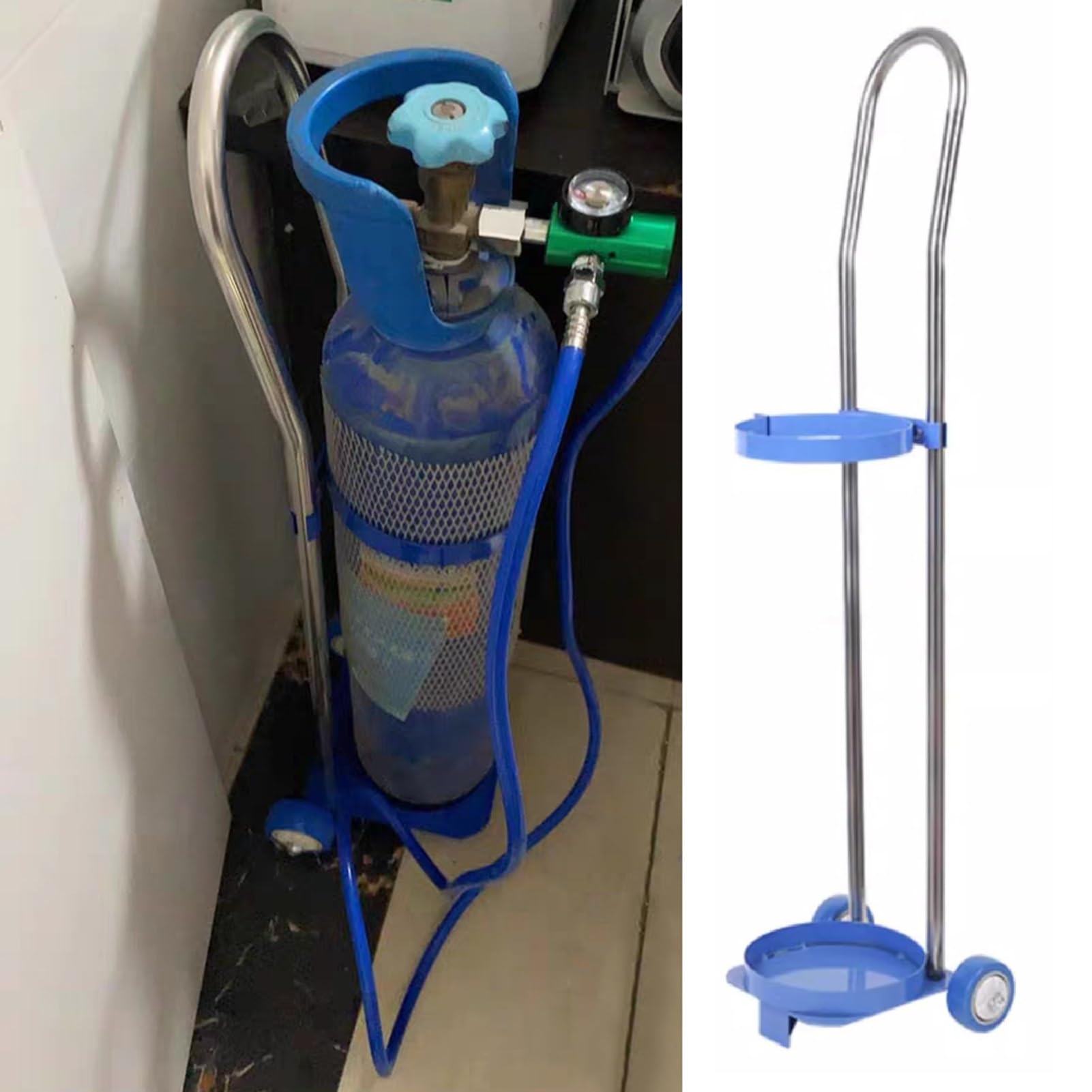 Support de bouteille d'oxygène de 80 cm chariot médical et soudage
