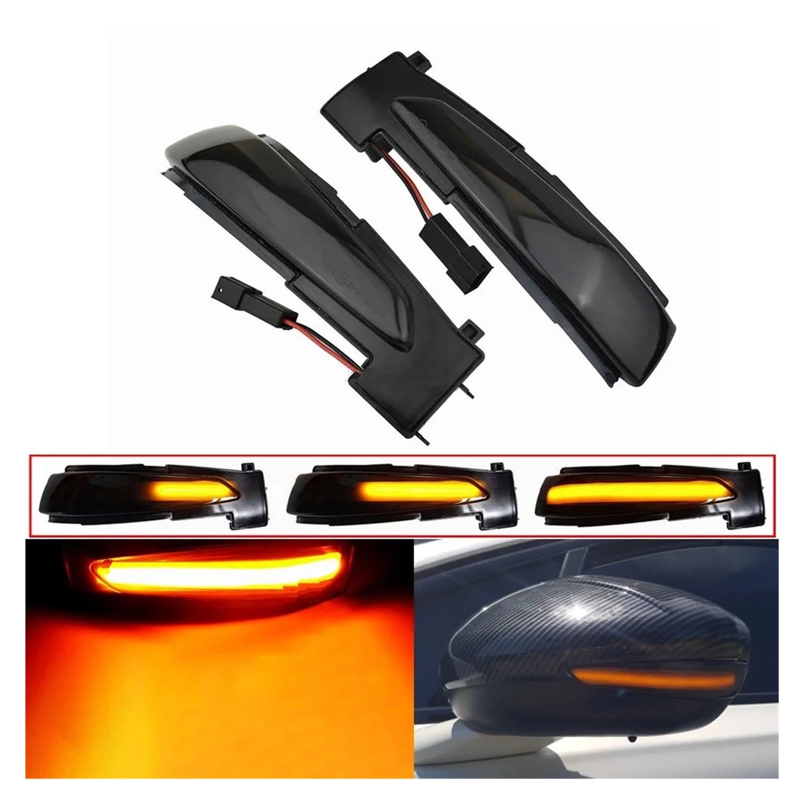 Coche Luces Intermitentes Laterales para Citroen DS5 para C4 para Grand para Picasso 2011-2017 Un Par Luces LED Señal Giro Dinámicas Indicador Intermitente Espejo Retrovisor Automóvil