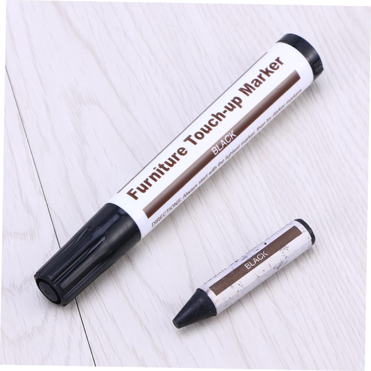 minkissy Furniture Pen Set Fast Drying Wooden Repair Markers for Concealing Scratches Blemishes and Imperfections Tables Includes Crayons and Markers