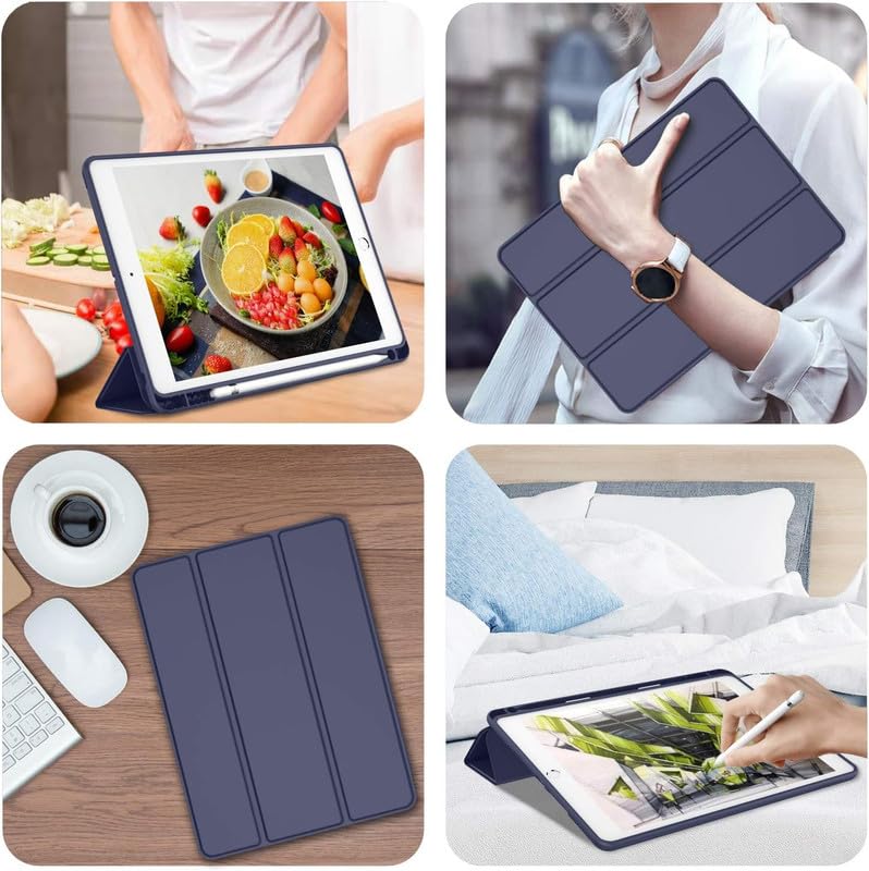 Image of Tablet Case Cover for Apple iPad 10.9 inch (10th Gen) [Auto Sleep /Wake Cover] [Pencil Holder] [Trifold Stand] - Blue