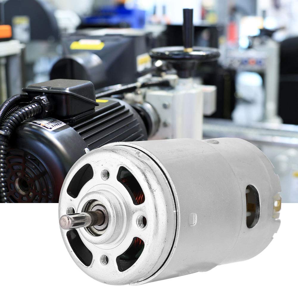 Motore elettrico, 12V 6000 RPM ad alta velocità a basso rumore ad alta potenza miniatura motore DC doppio cuscinetto a sfera per progetti elettrici/elettronici fai da te, trapani, robot