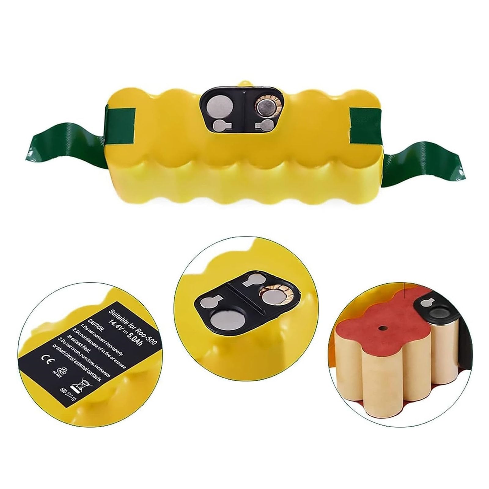 3000 mAh Batteria ricaricabile ricambio e spazzole per 500-900