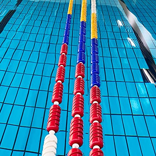 Indoor Swimming Pool Rope Float Line with Hooks, Dangerous Area Polyethylene Safety Rope Float Keepers for Household Gym, Beach, Easy Install (Color : Steel Wire Rope Style, Size : 2m/6.6ft)